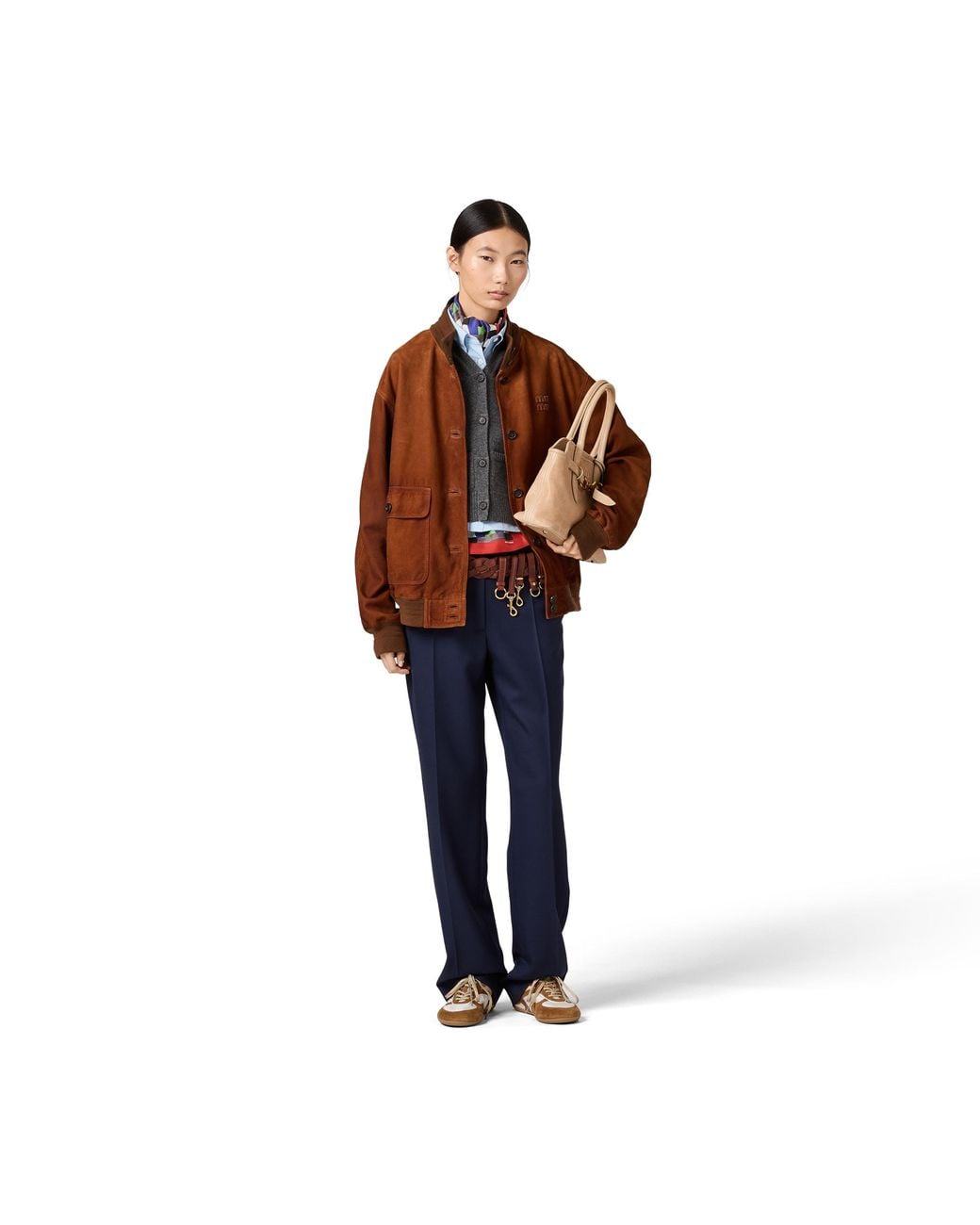 Miu Miu Brown Waxed Suede Jacket