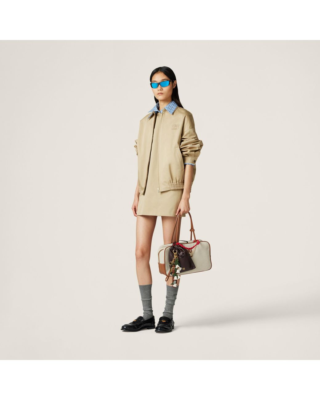 関税込 MiuMiu Chino mini-dress ドレス Miu Miu Chino Mini Dress Corda | REVERSIBLE