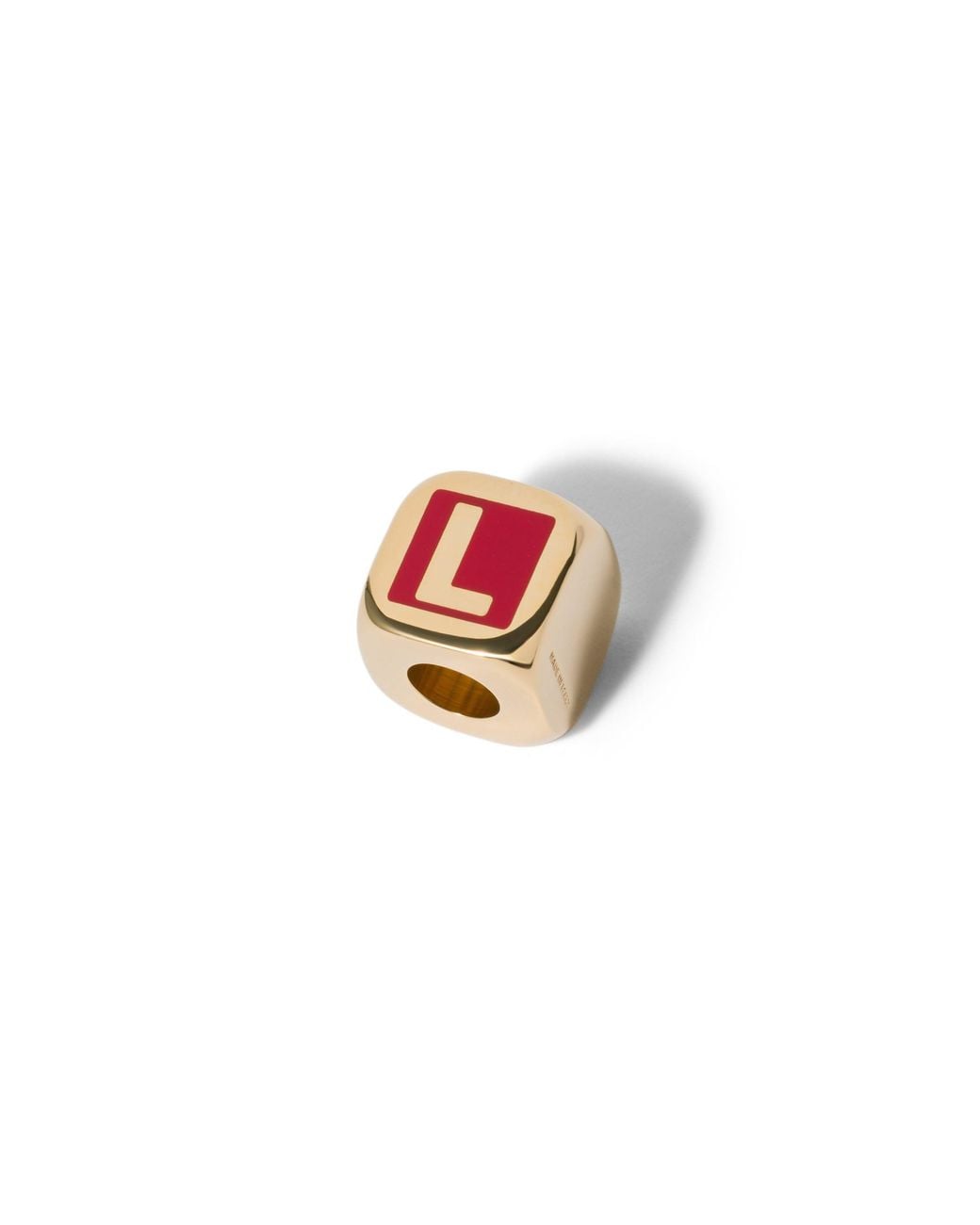 Miu Miu Pink Enameled Metal Dice Charm