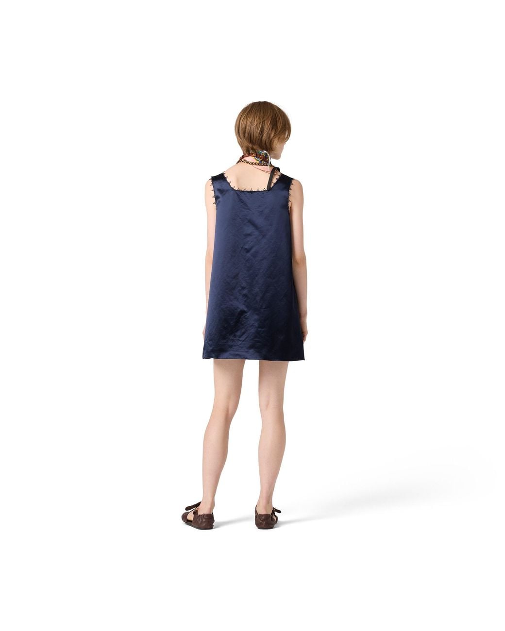 Miu Miu Blue Satin Mini-Dress