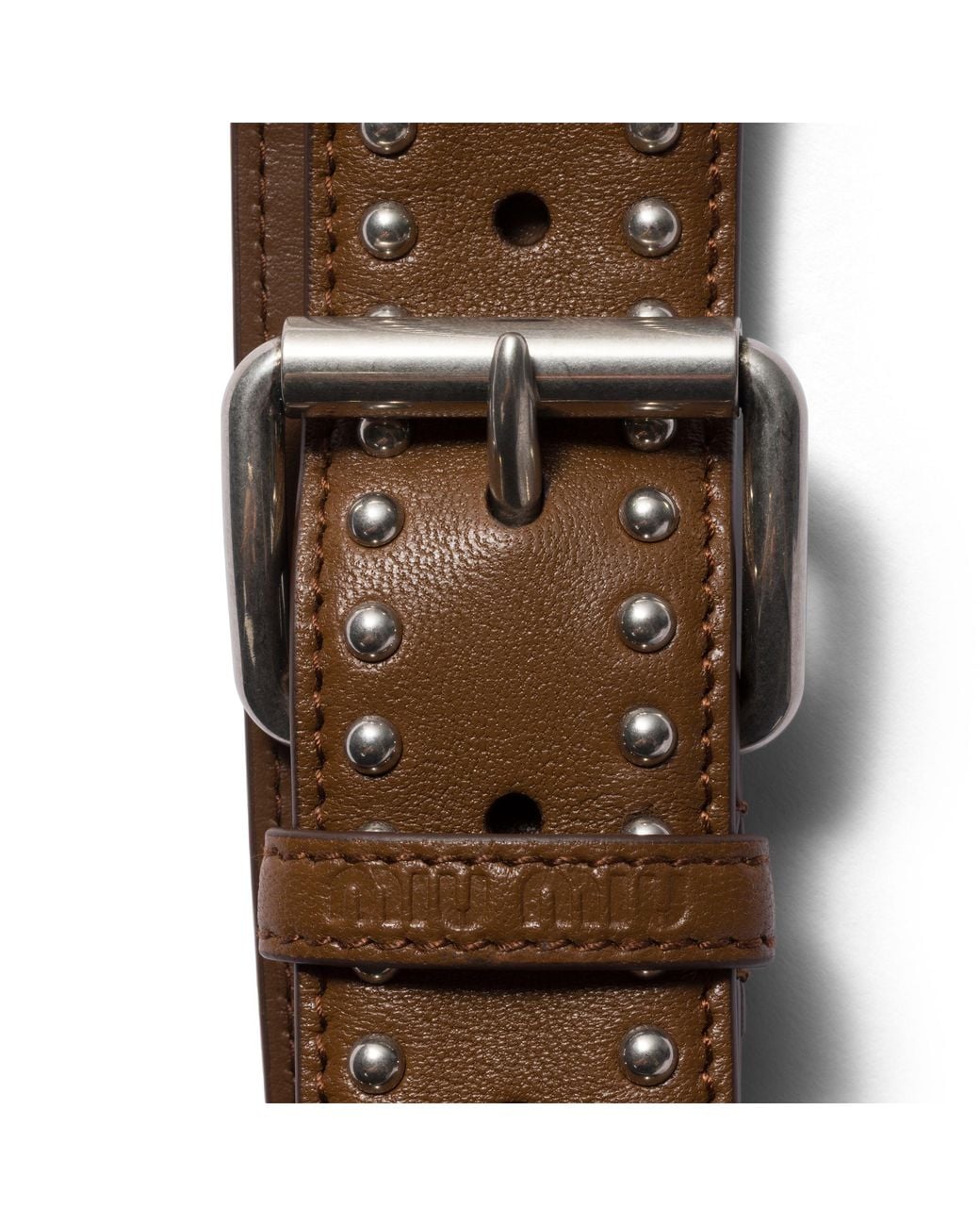Miu Miu White Leather Belt