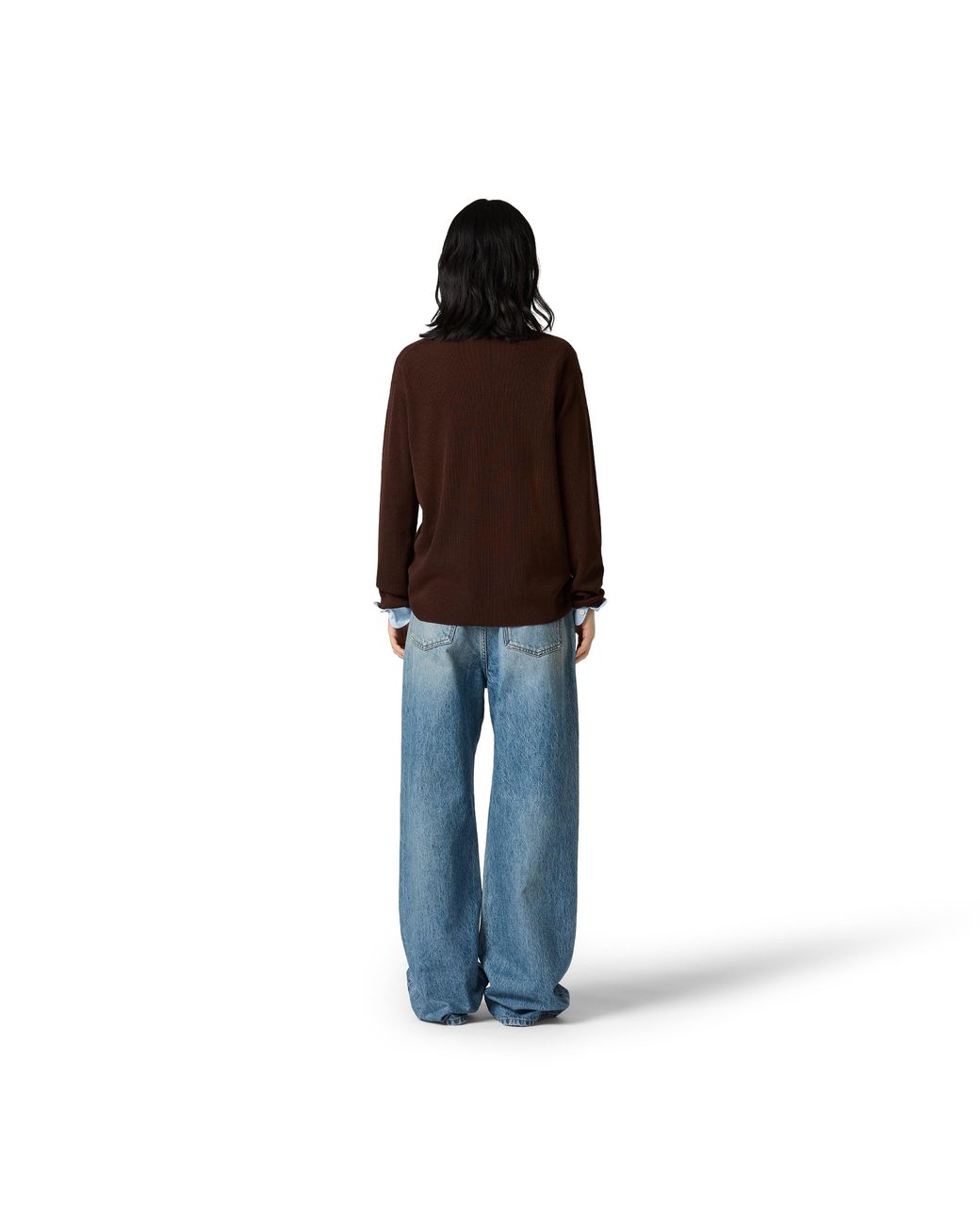 Miu Miu Blue Five-Pocket Washed Denim Jeans