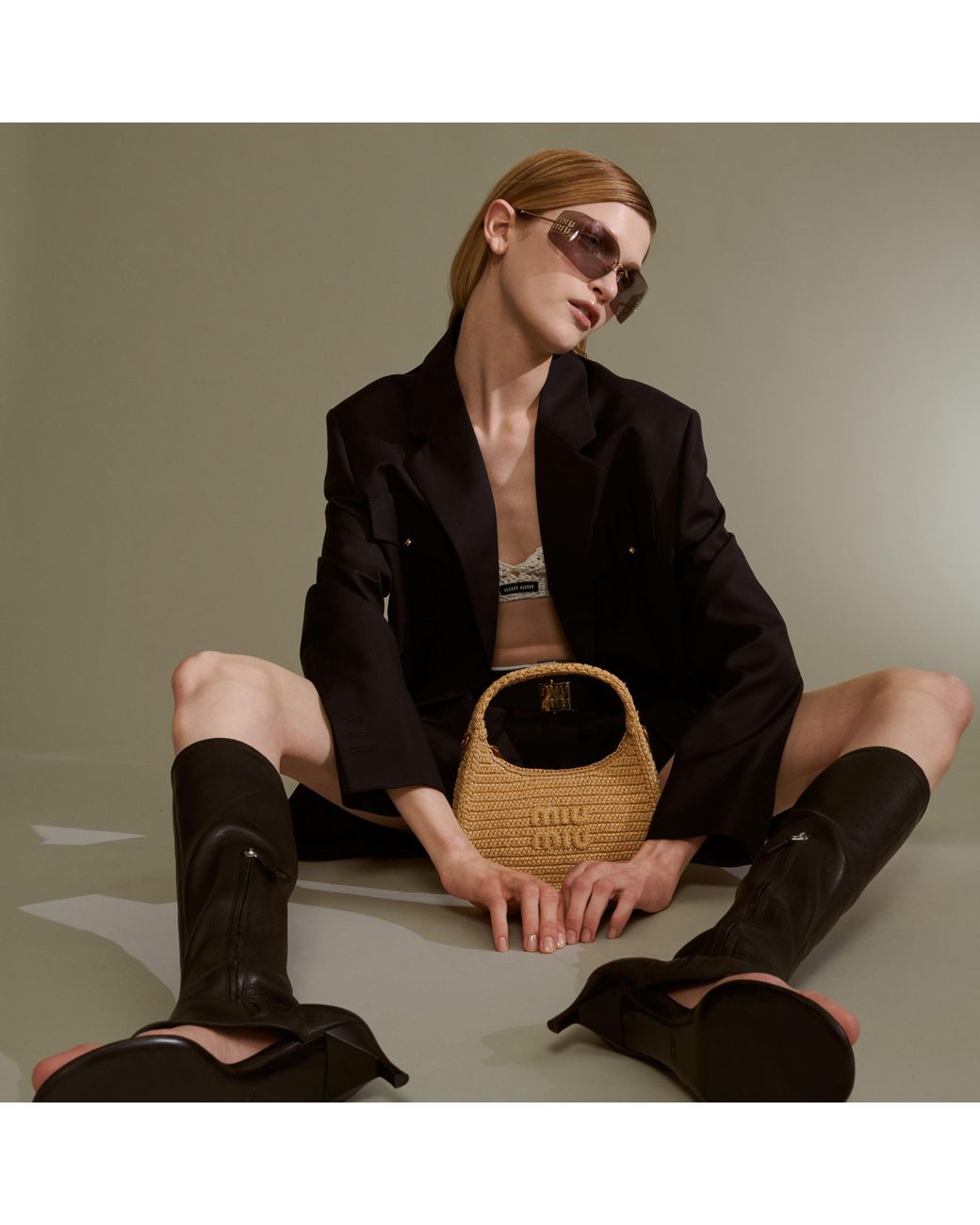 関税・送料込 MIU MIU Leather thong ブーティー 関税・送料込 MIU MIU Leather thong ブーティー