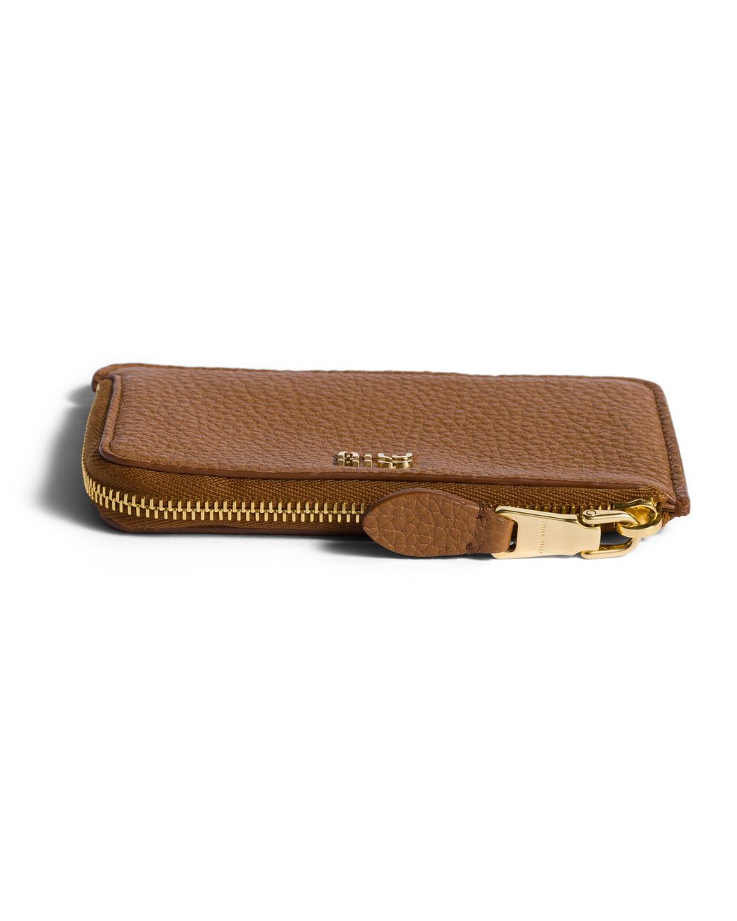 Miu Miu Brown Leather Pouch Card Holder
