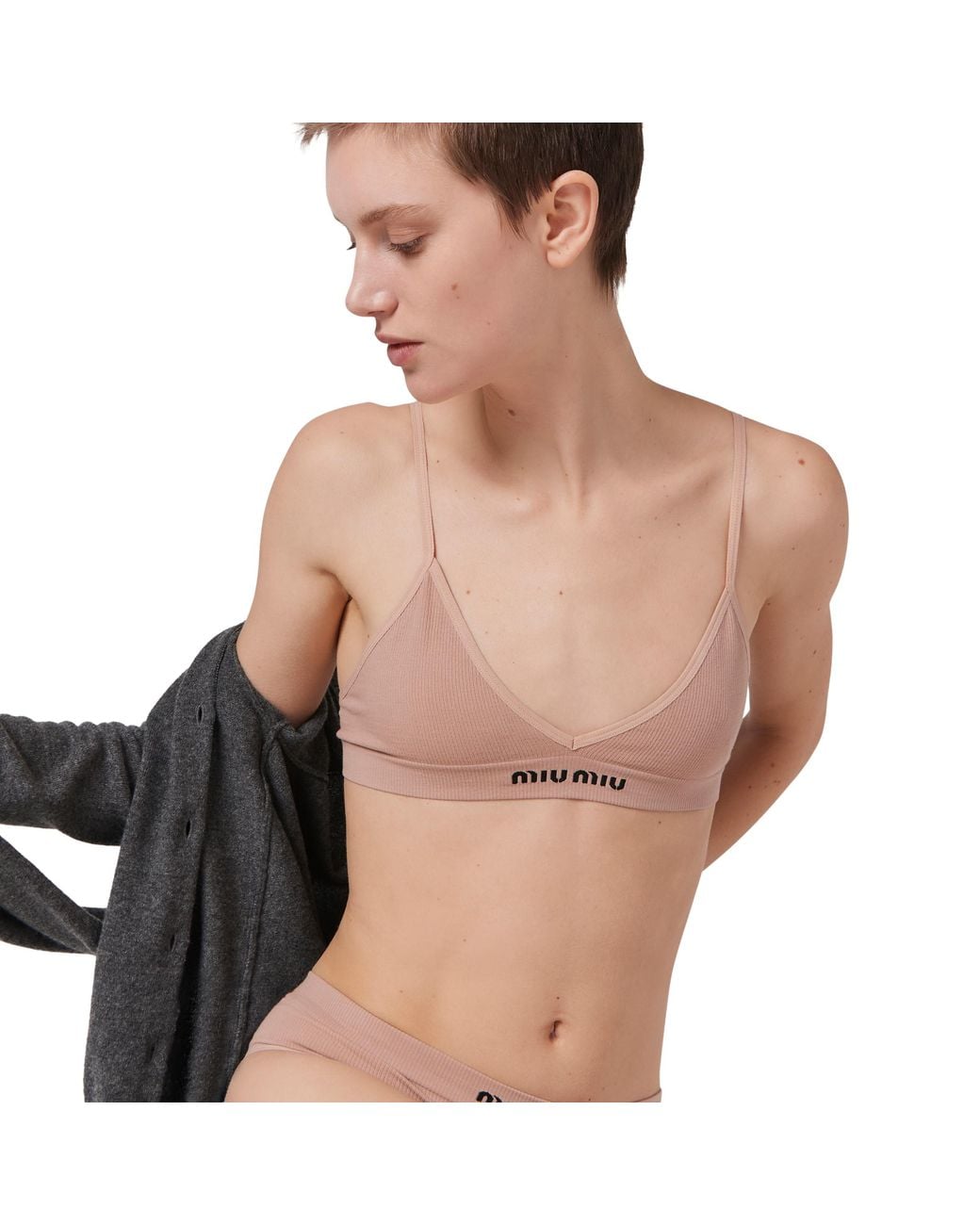 Miu Miu Pink Seamless Bra