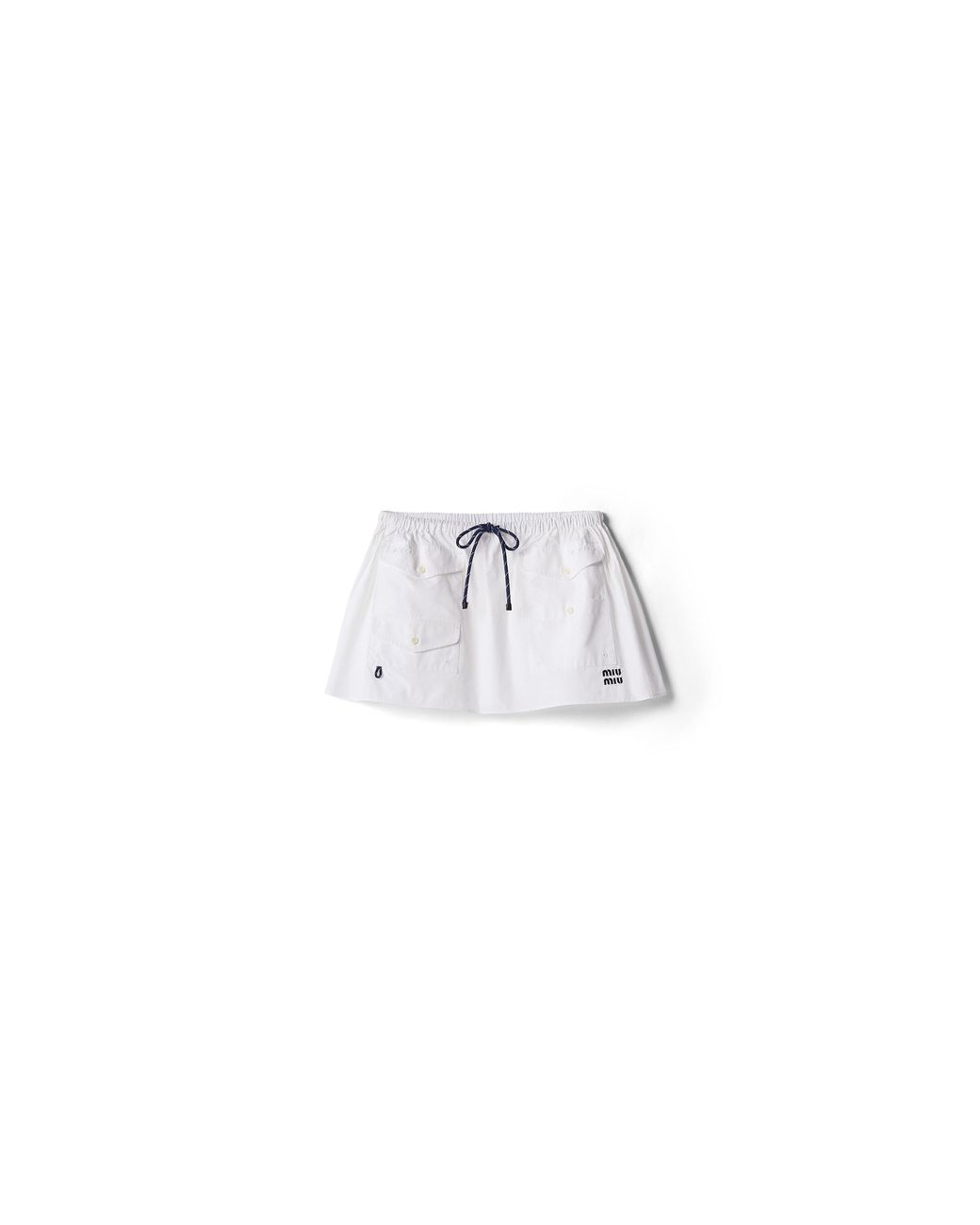 Miu Miu White Poplin Miniskirt