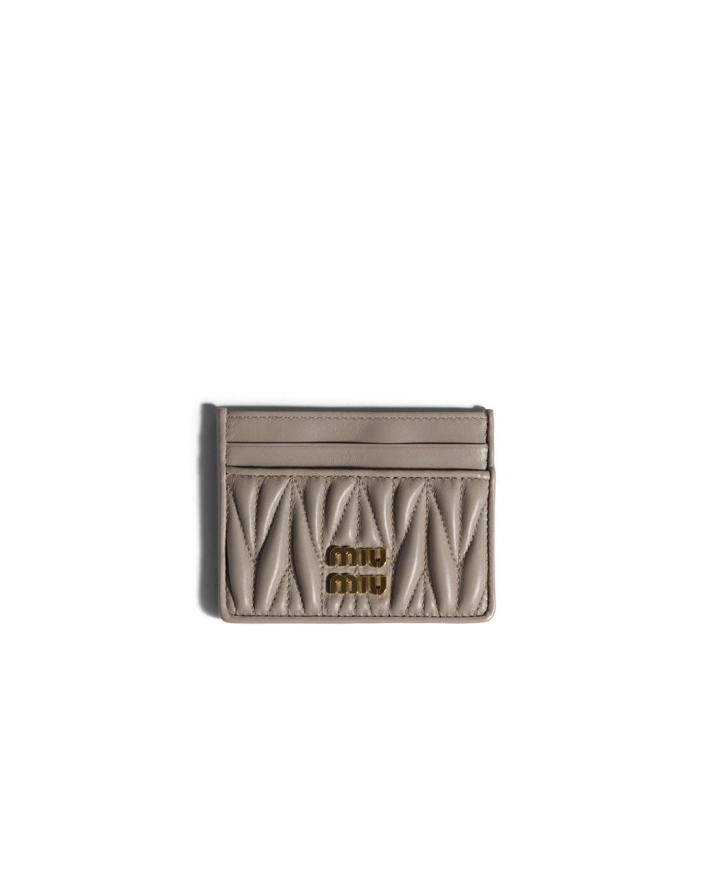Miu Miu Multicolor Matelassé Nappa Leather Card Holder
