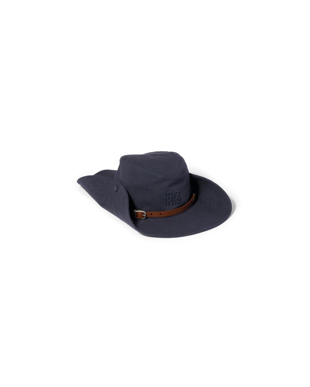 Miu Miu Blue Drill Cowboy Hat