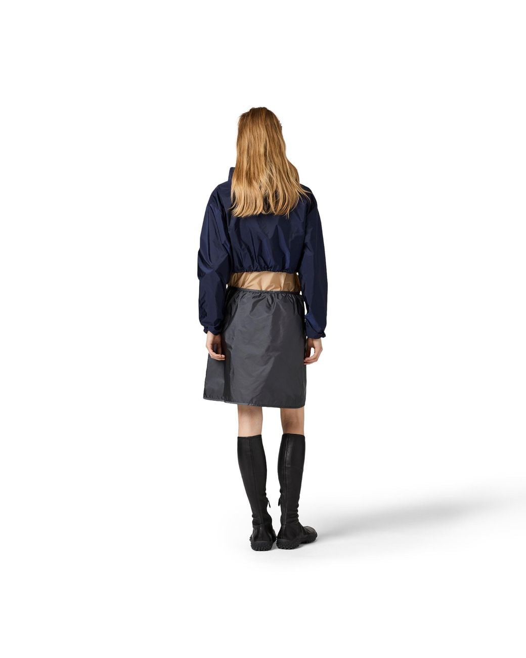 Miu Miu Blue Technical Fabric Windbreaker