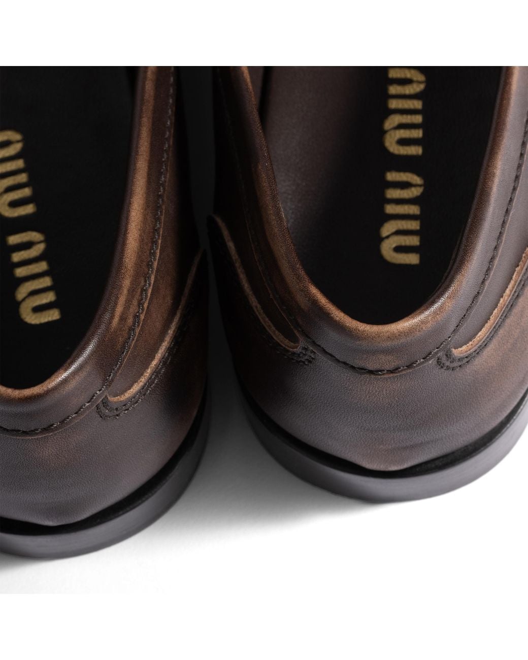 Miu Miu Black Leather Loafers