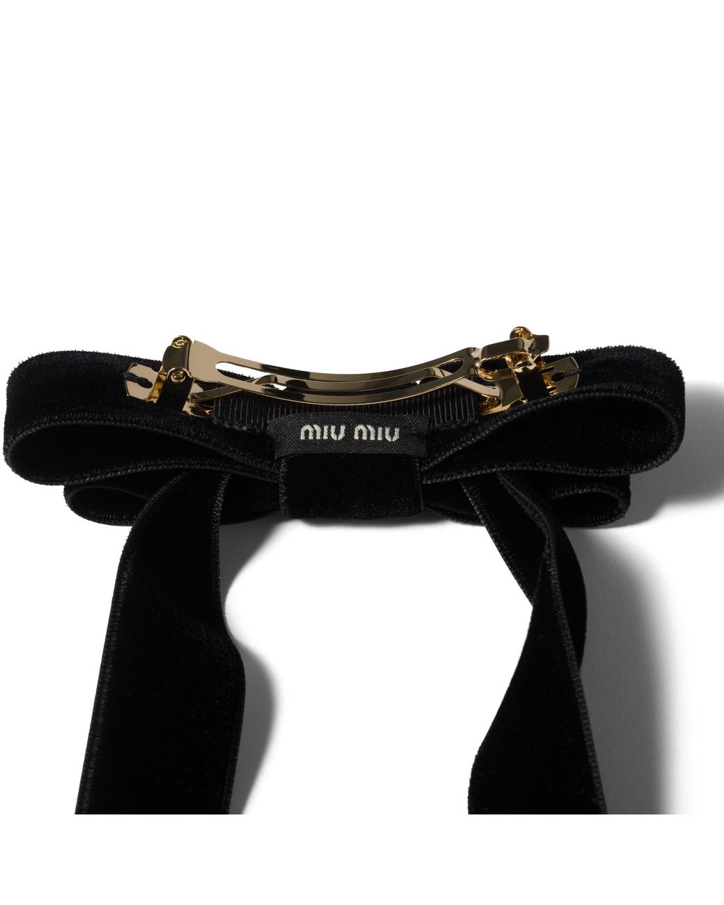 Miu Miu Black Velvet Hair Clip