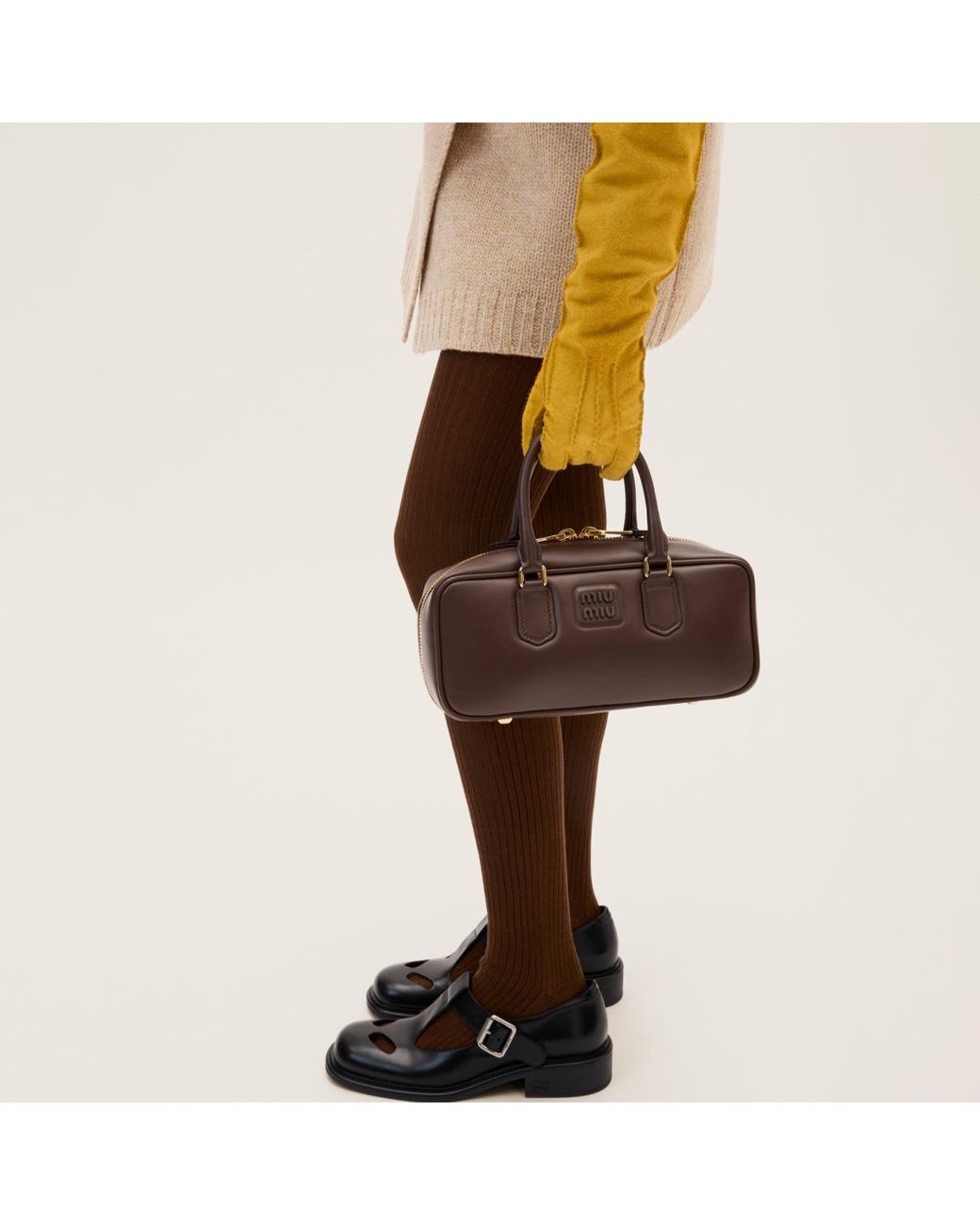 MiuMiu＊Arcadie leather bag レザーバッグ＊送料込 Arcadie leather handbag Miu Miu Black in Leather - 44315234