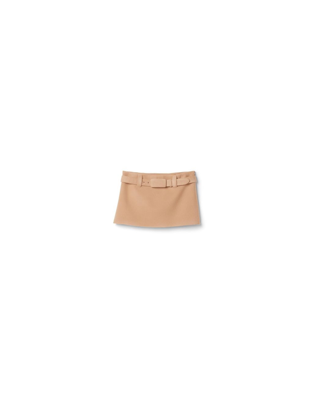 Miu Miu White Waxed Double Wool Miniskirt