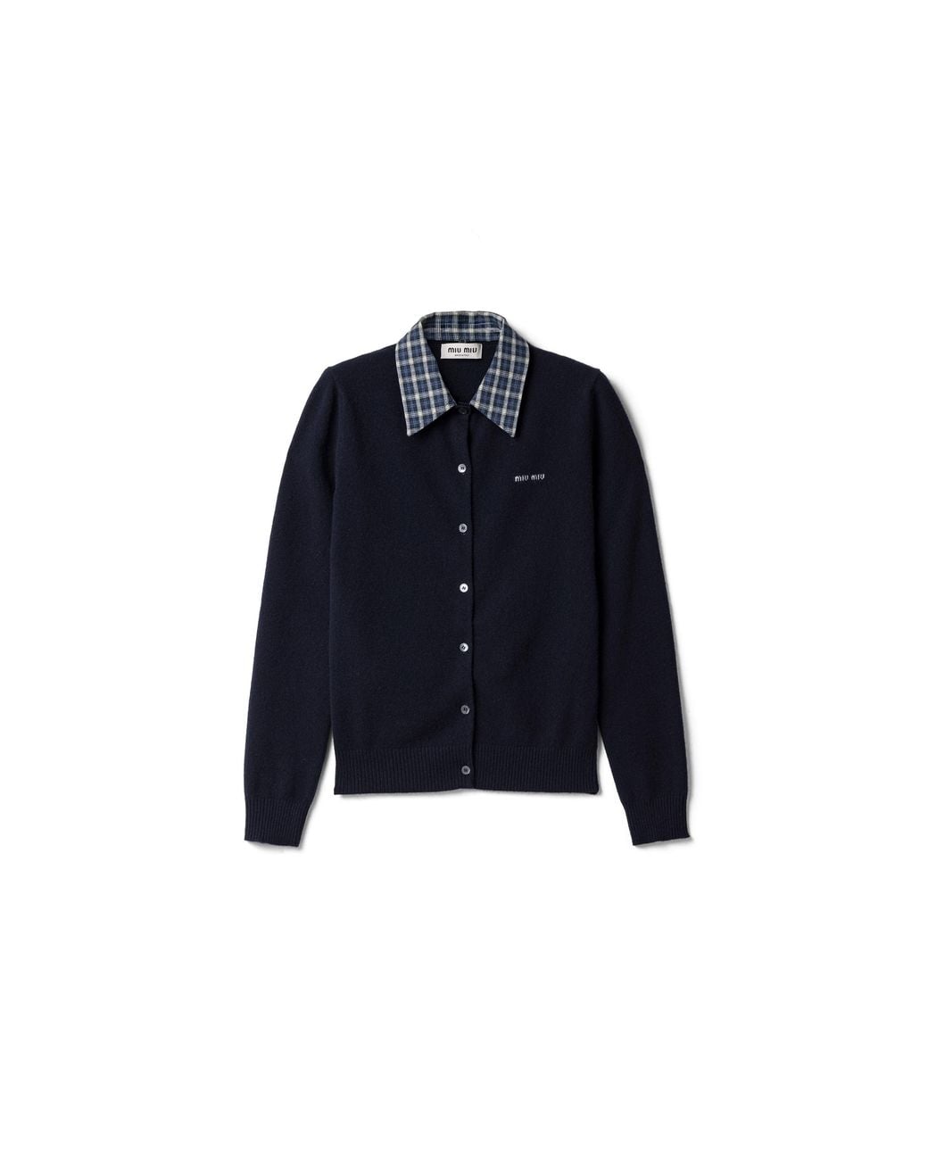 Miu Miu Blue Cashmere Cardigan