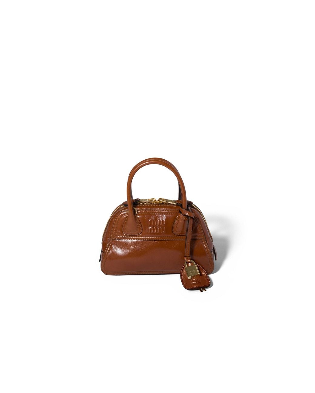Miu Miu Brown Vivant Shiny Leather Mini-Bag