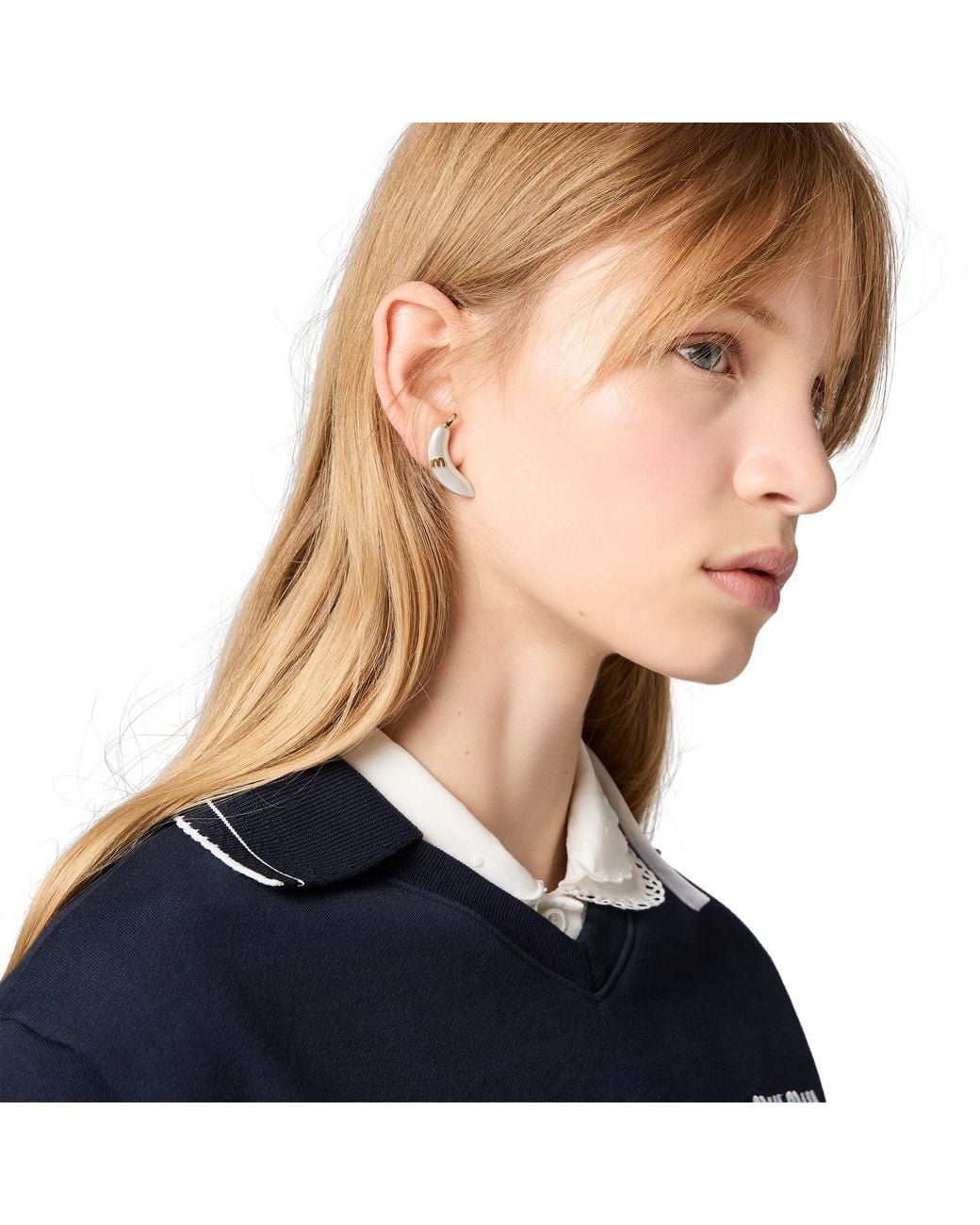 Miu Miu Metallic Metal Earrings