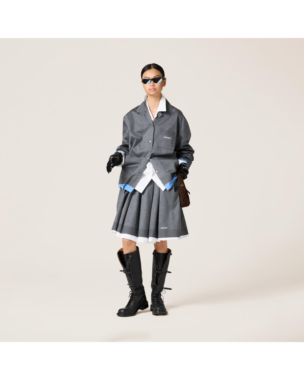 miu-miu-Slate-GrayWhite-Knit-