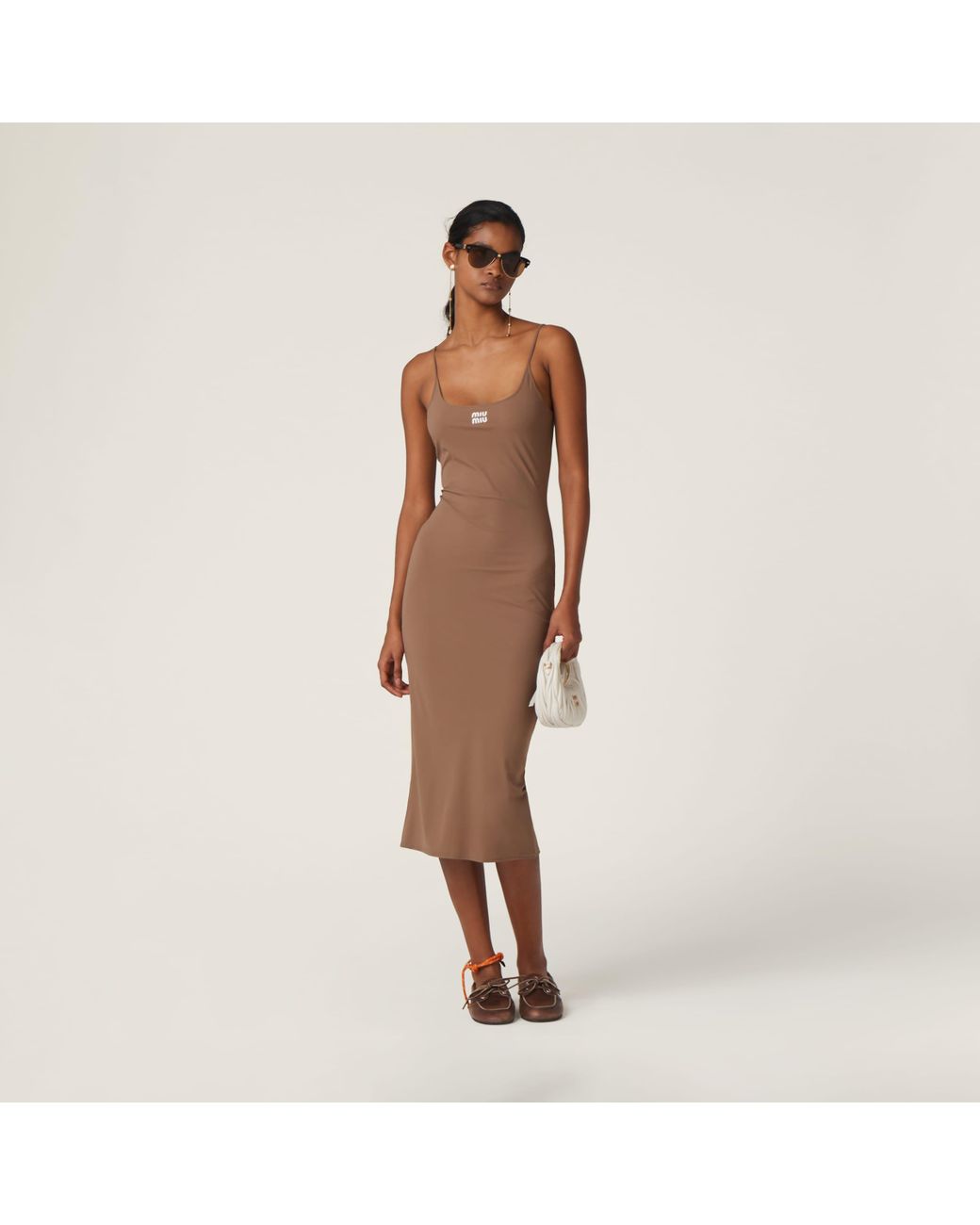 miu-miu-Khaki-Stretch-Jersey-