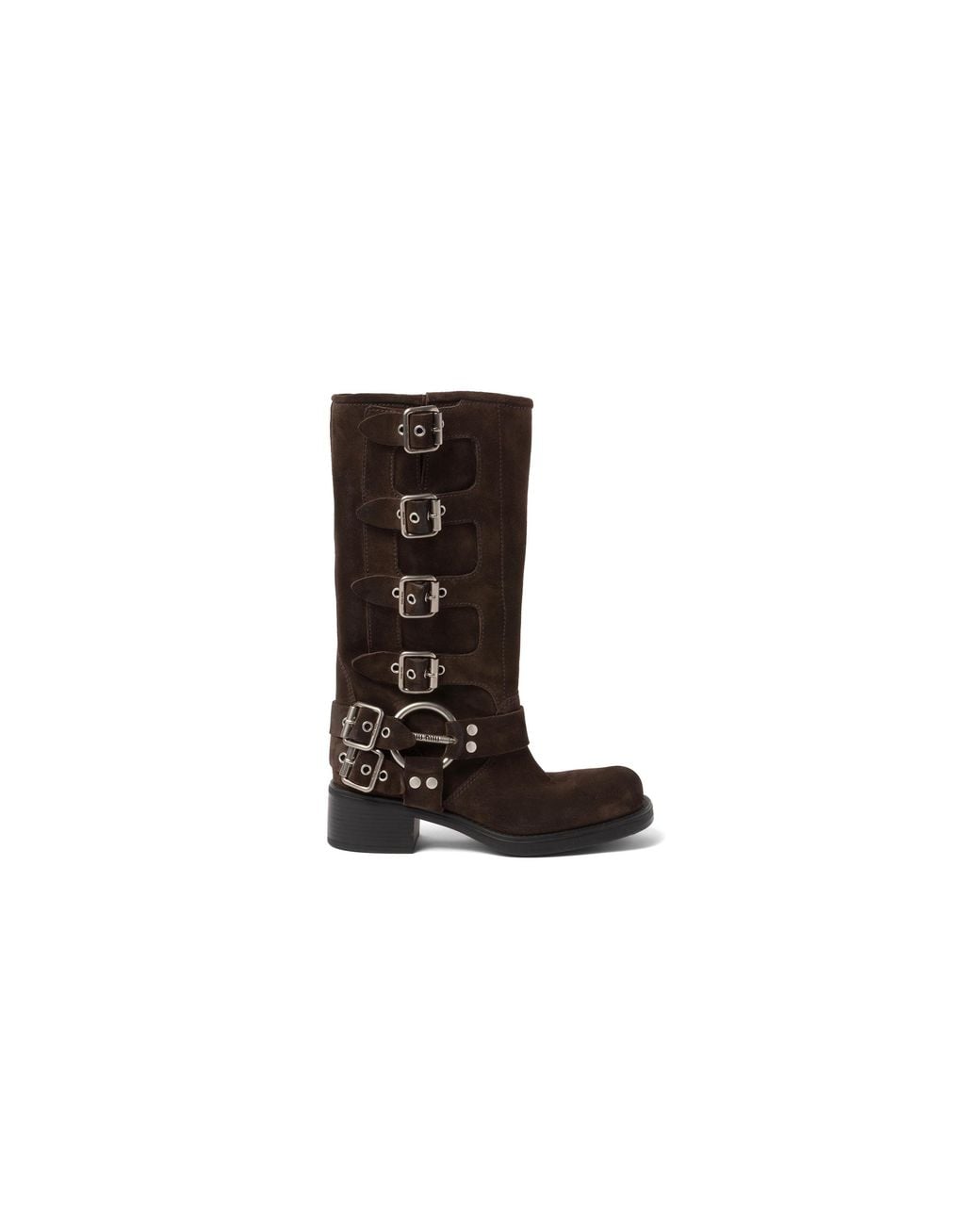 Miu Miu Black Dark Suede Boots