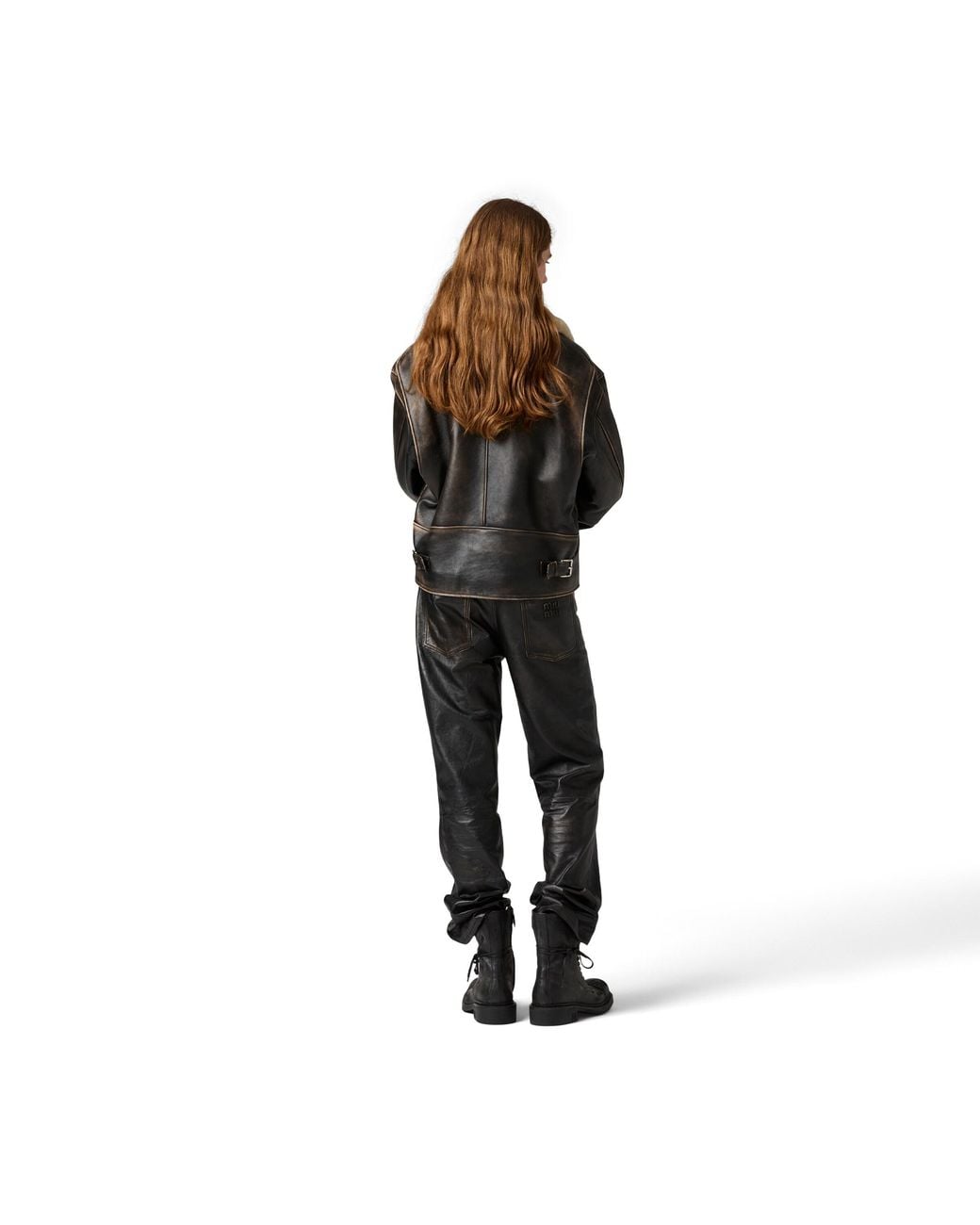 Miu Miu Black Nappa Leather Jacket