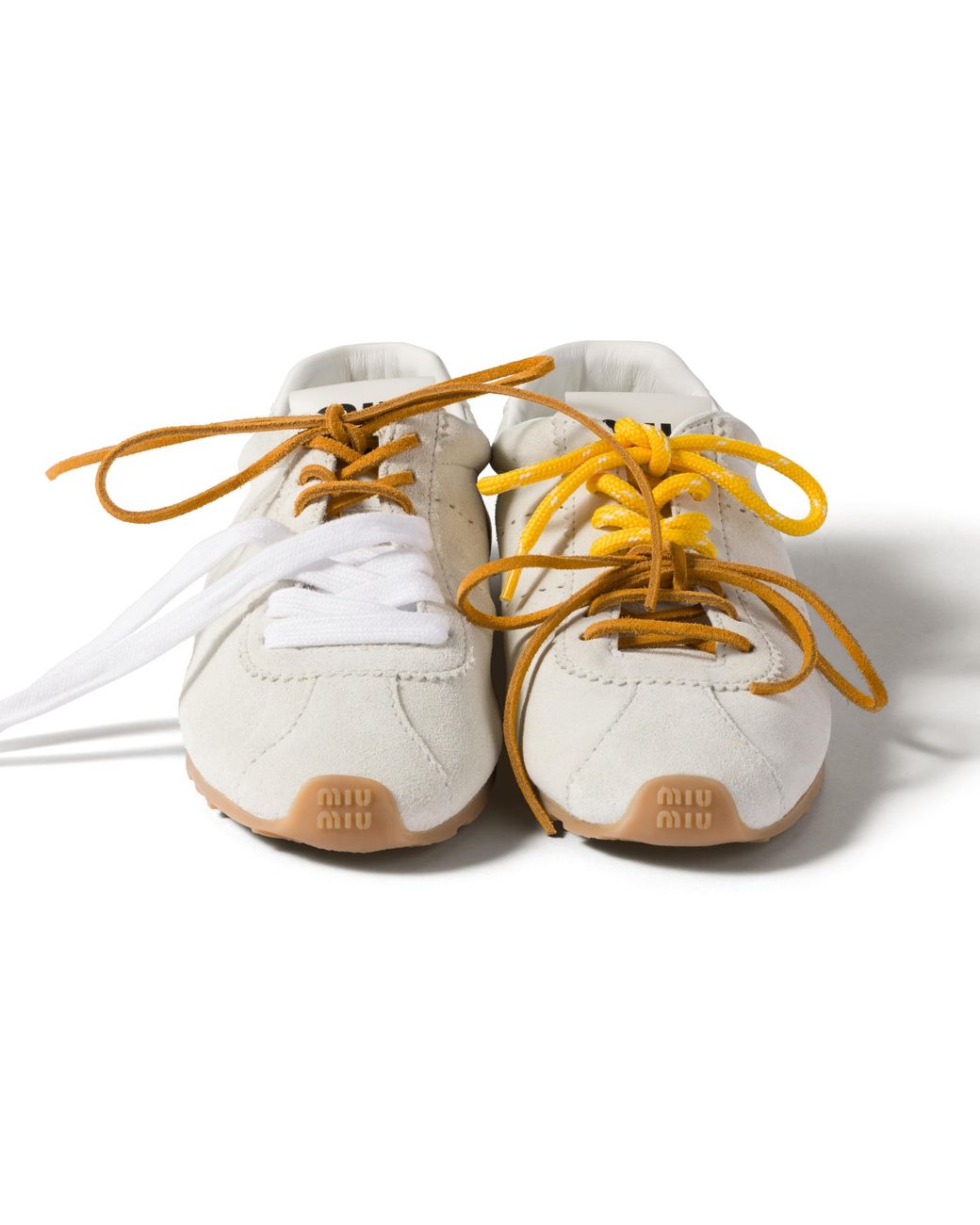 Miu Miu White Colored Leather Laces