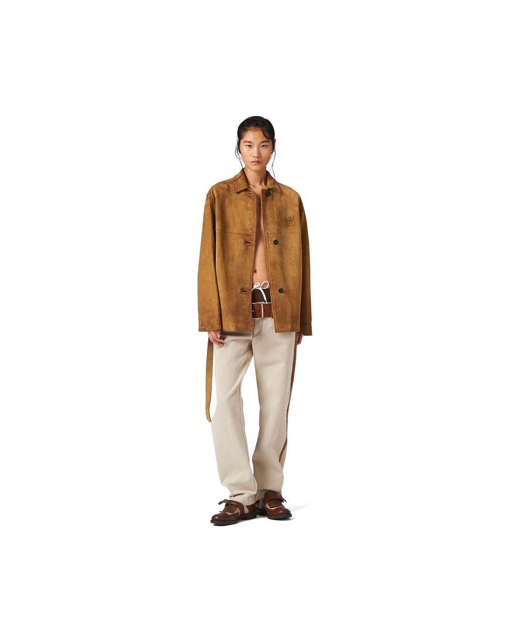 Miu Miu Brown Leather Jacket