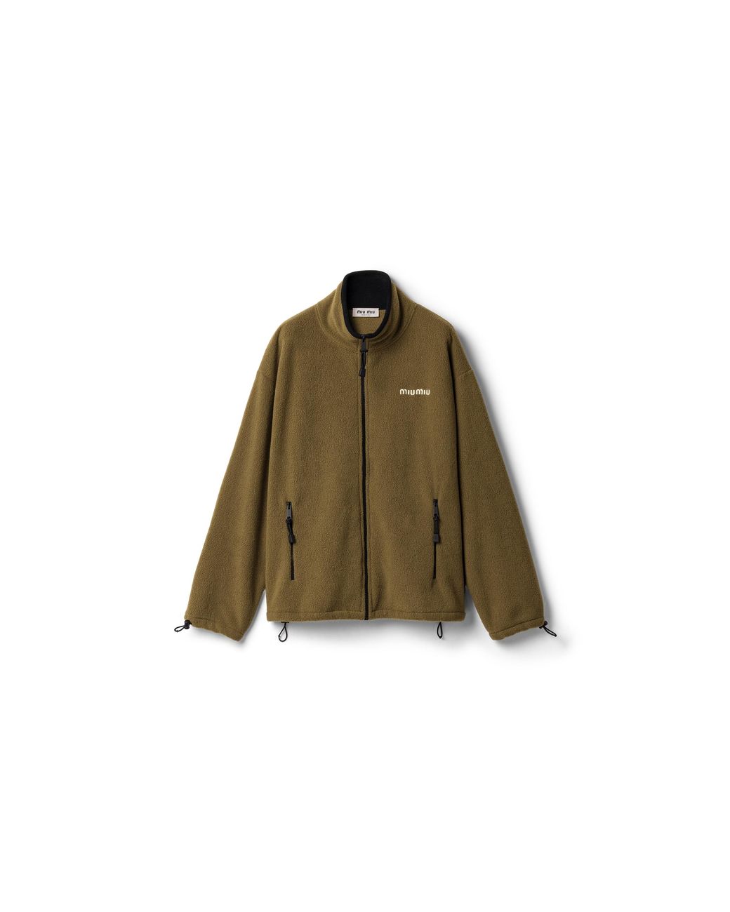 Miu Miu Green Fleece Zipper Jacket