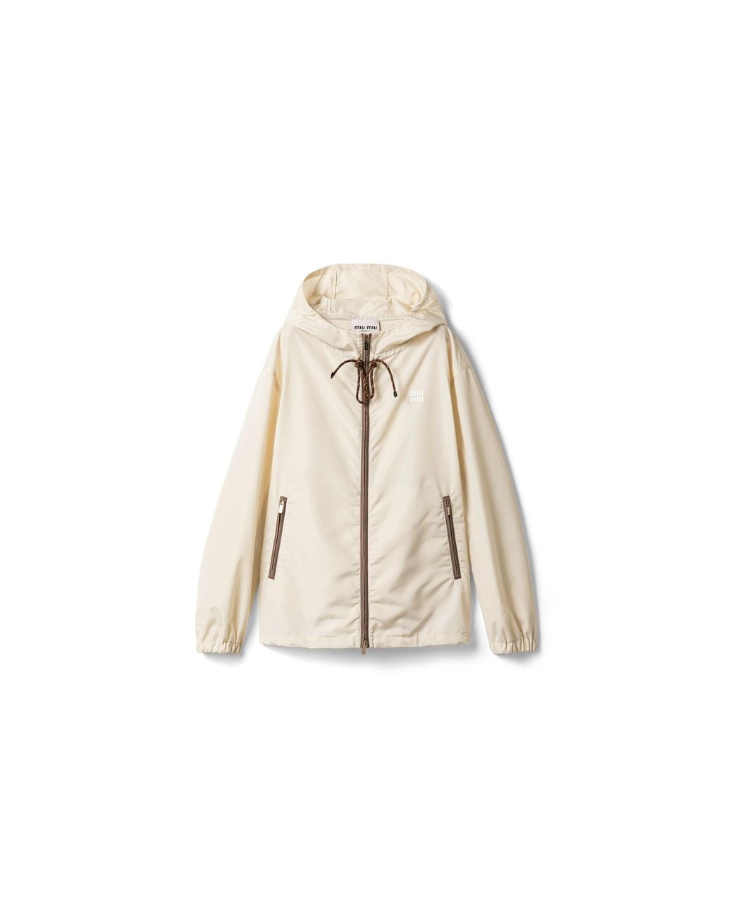Miu Miu Natural Technical Fabric Blouson Jacket