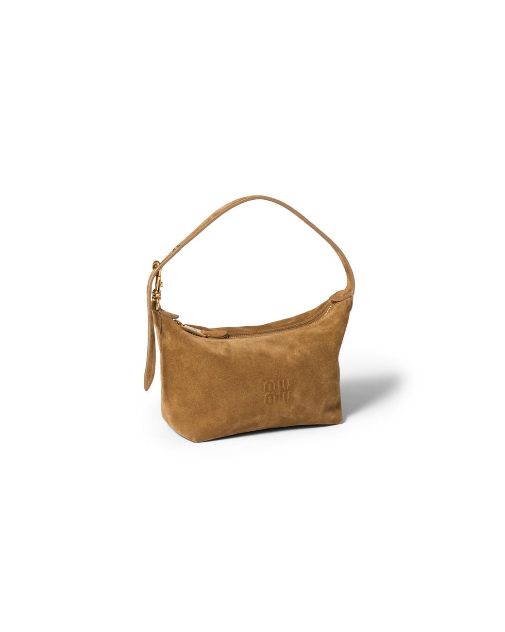 Miu Miu Brown Spirit Suede Pouch