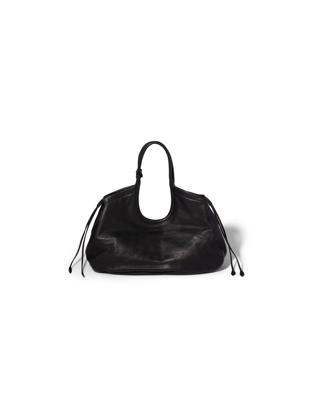 Miu Miu Black Ivy Nappa Leather Shopping Bag