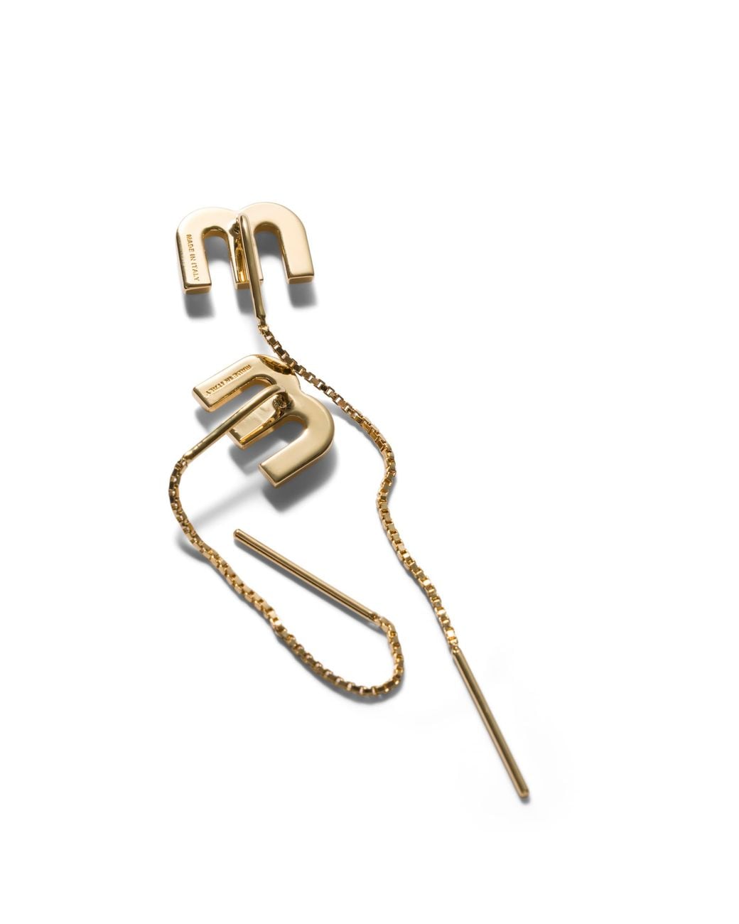 Miu Miu Metallic Metal Earrings