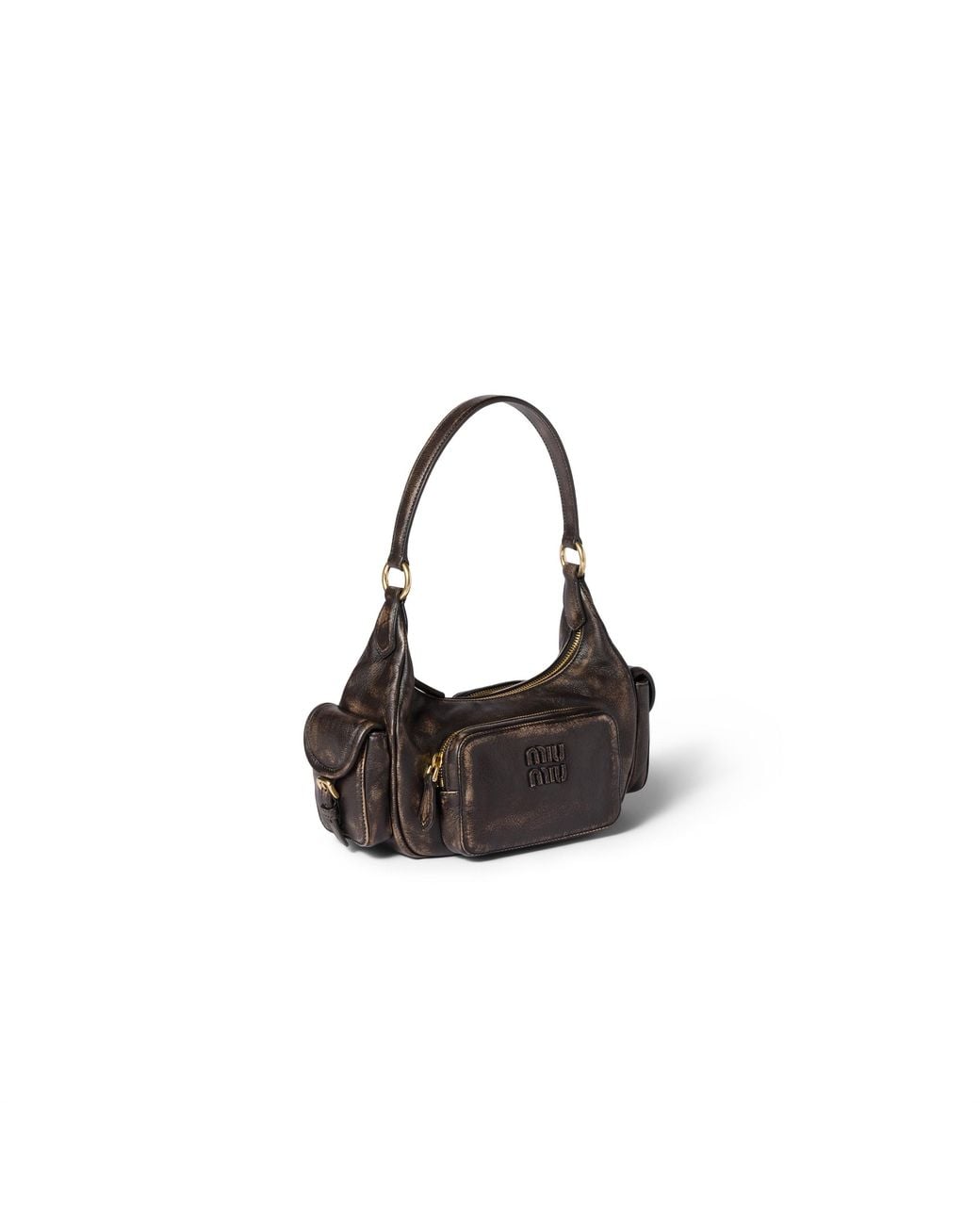 Miu Miu Black Pocket Nappa Leather Bag