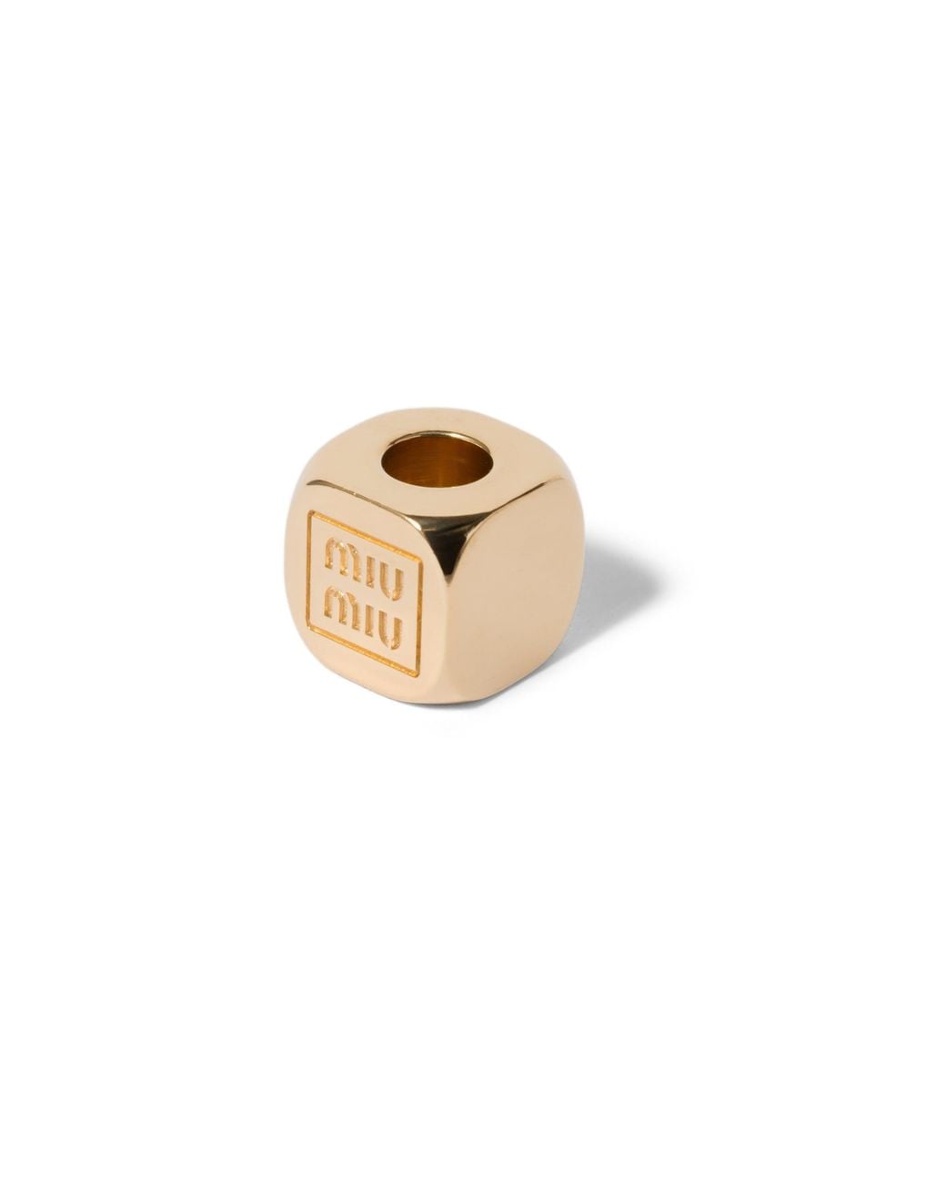 Miu Miu Metallic Enameled Metal Dice Charm