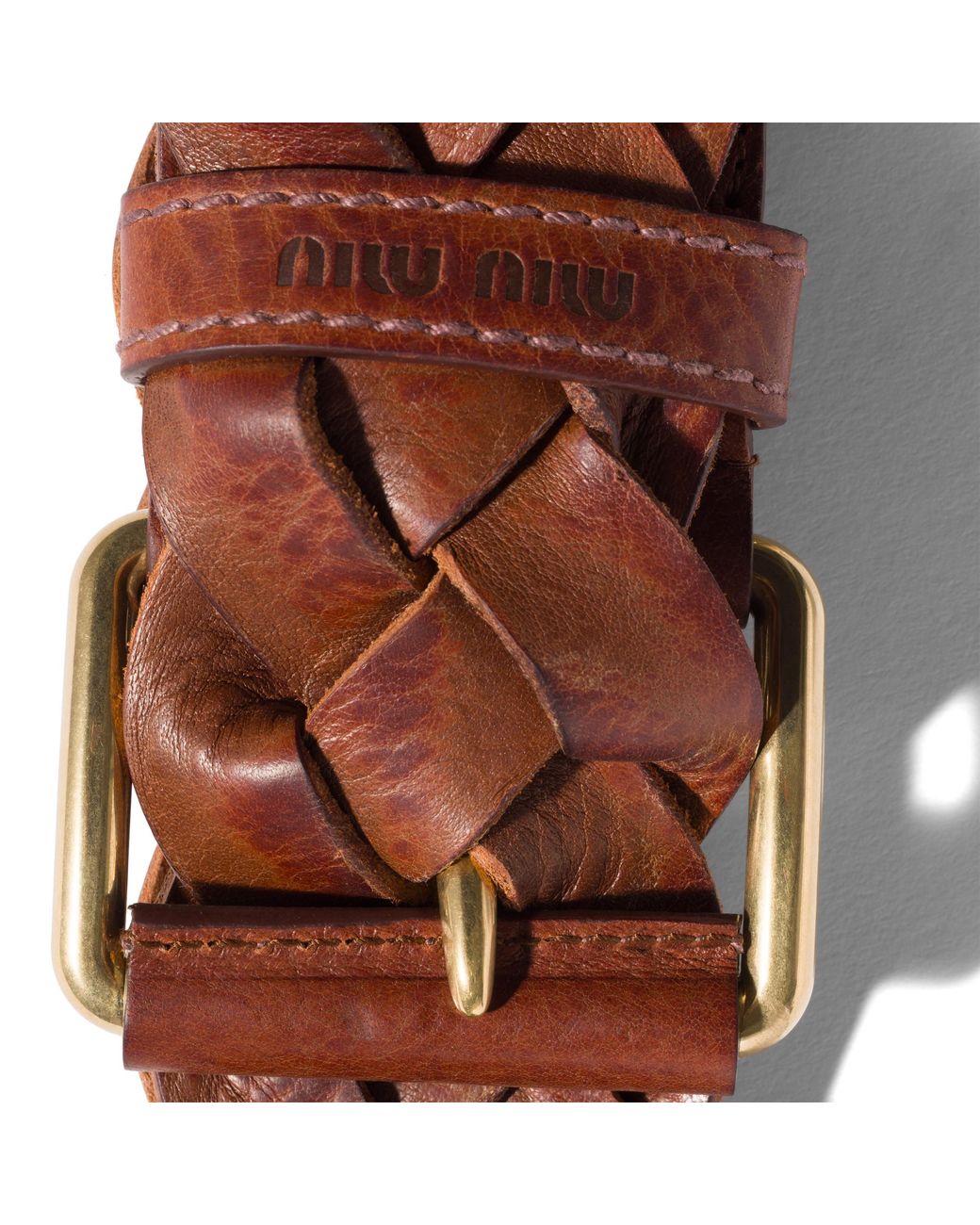 Miu Miu Brown Leather Belt