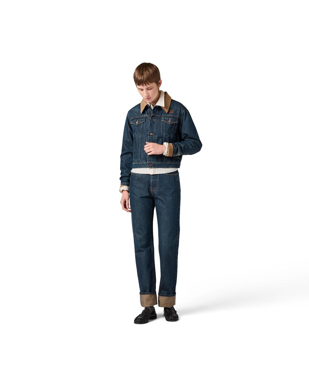 Miu Miu Blue Five-Pocket Denim Jeans