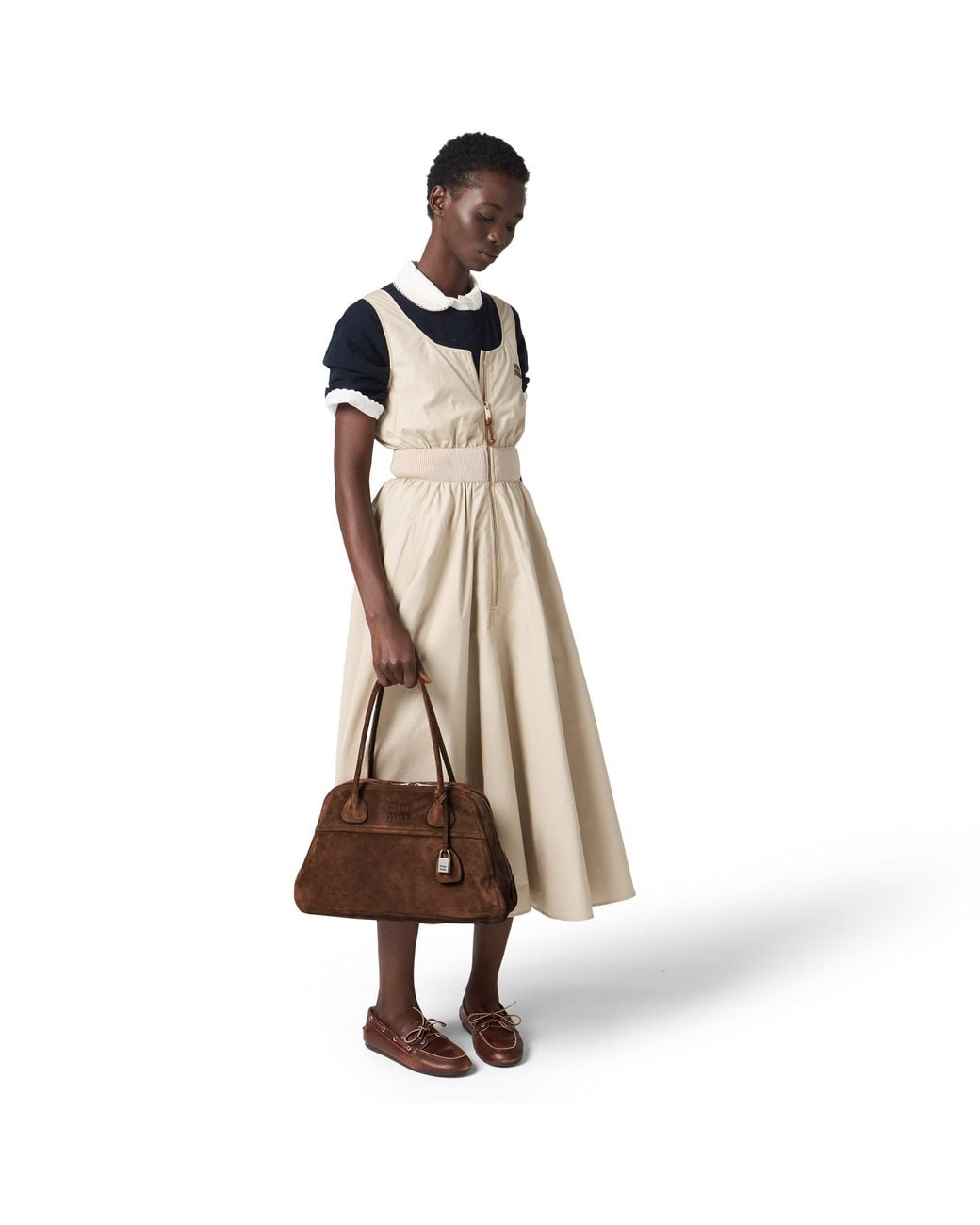 Miu Miu Brown Vivant Suede Bag