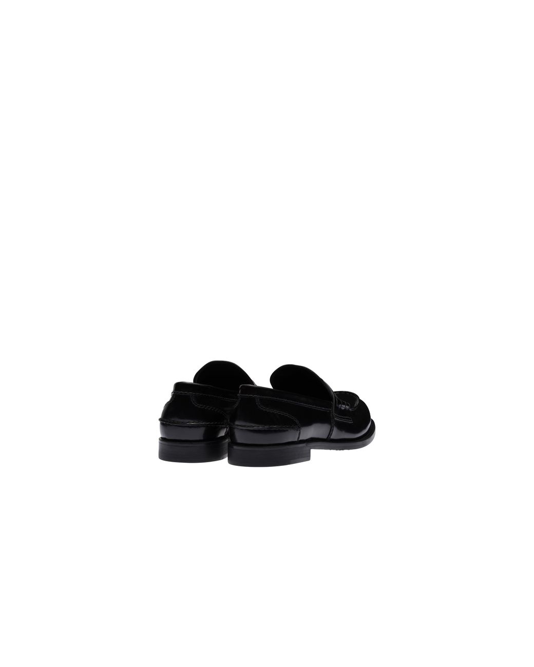 Miu Miu Black Brushed Leather Penny Loafers
