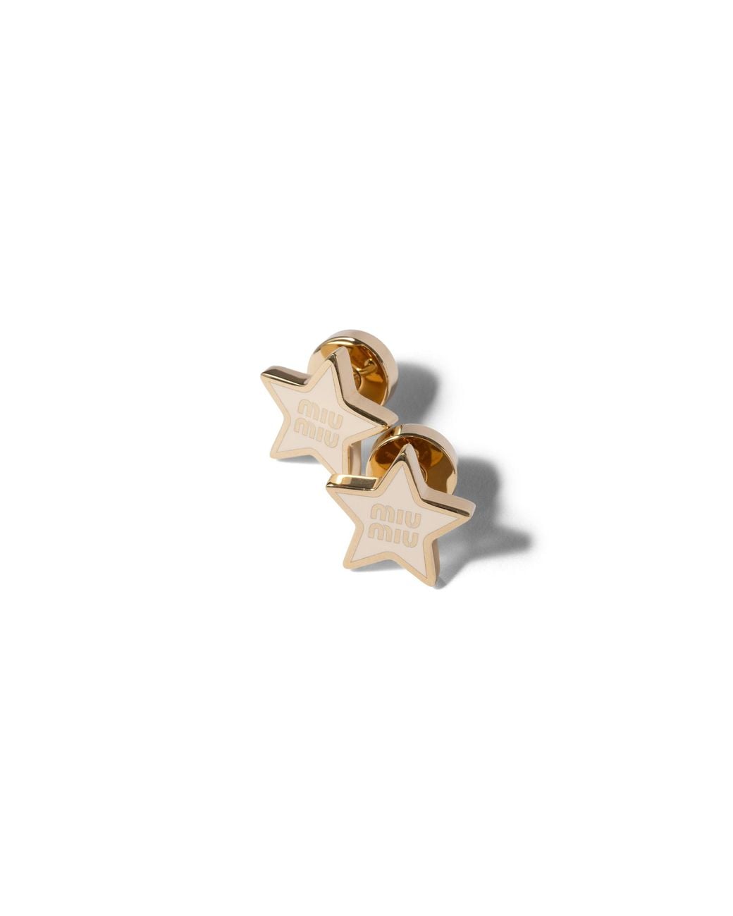 Miu Miu Metallic Enameled Metal Earrings