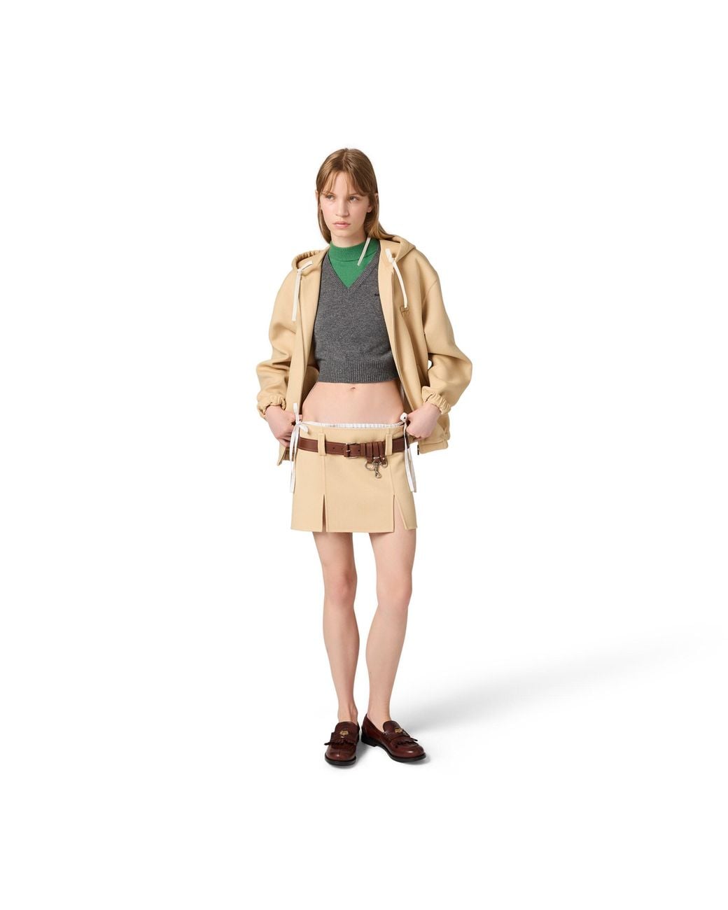 Miu Miu Gray Cashmere Turtleneck Sweater