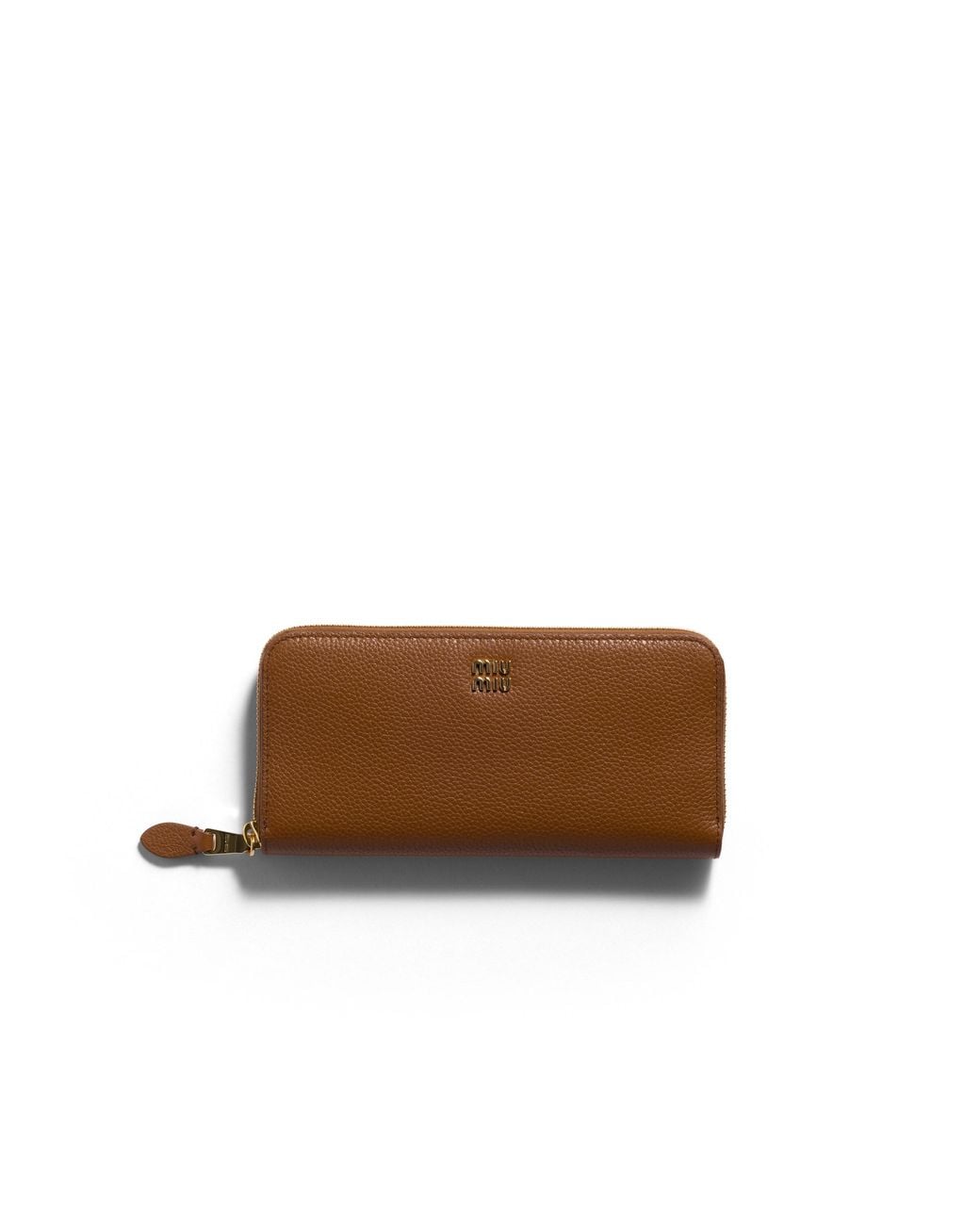 Miu Miu Brown Large Leather Wallet