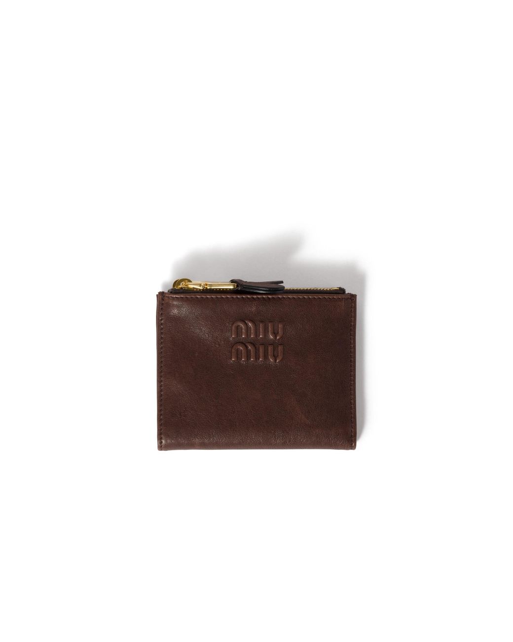 Miu Miu Brown Small Nappa Leather Wallet