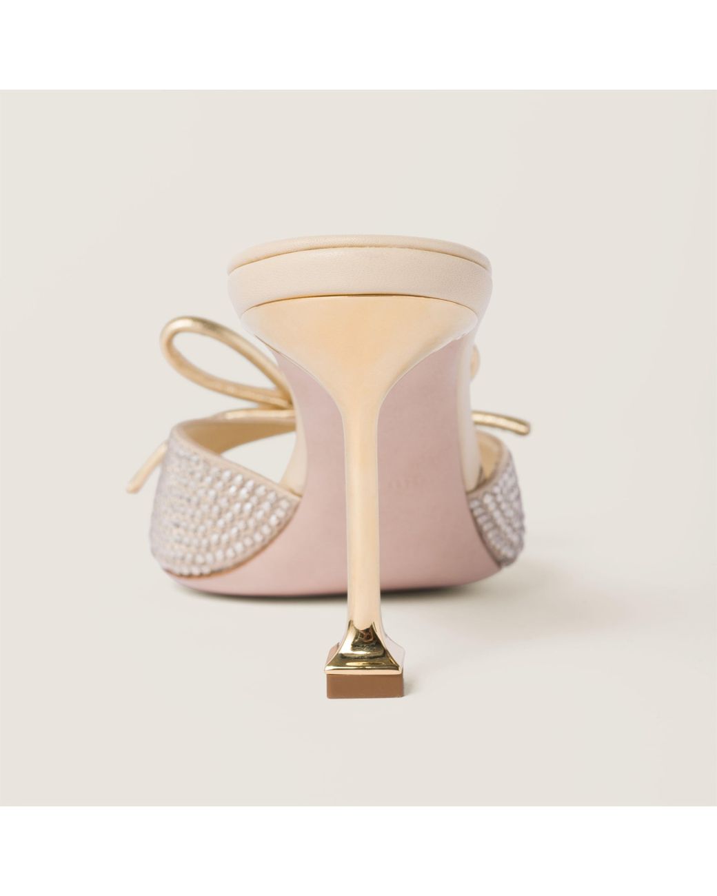 サンダル・ミュール MiuMiu | Satin sandals with artificial crystals 5XX630 Miu Miu Satin sandals with artificial crystals | miumiu
