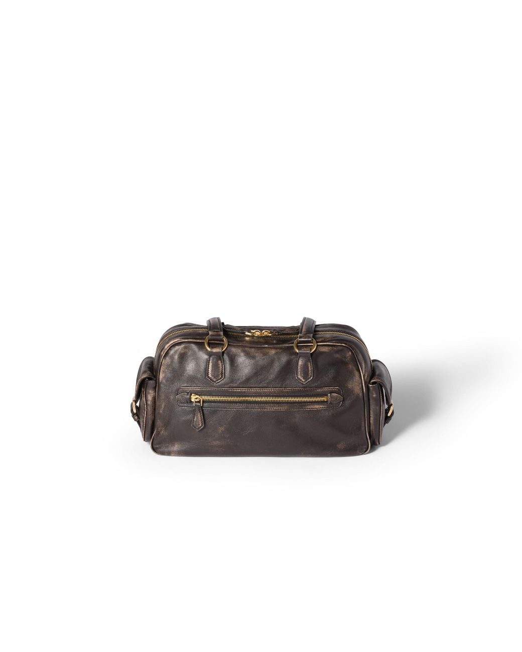 Miu Miu Brown Pocket Nappa Leather Top-Handle Bag