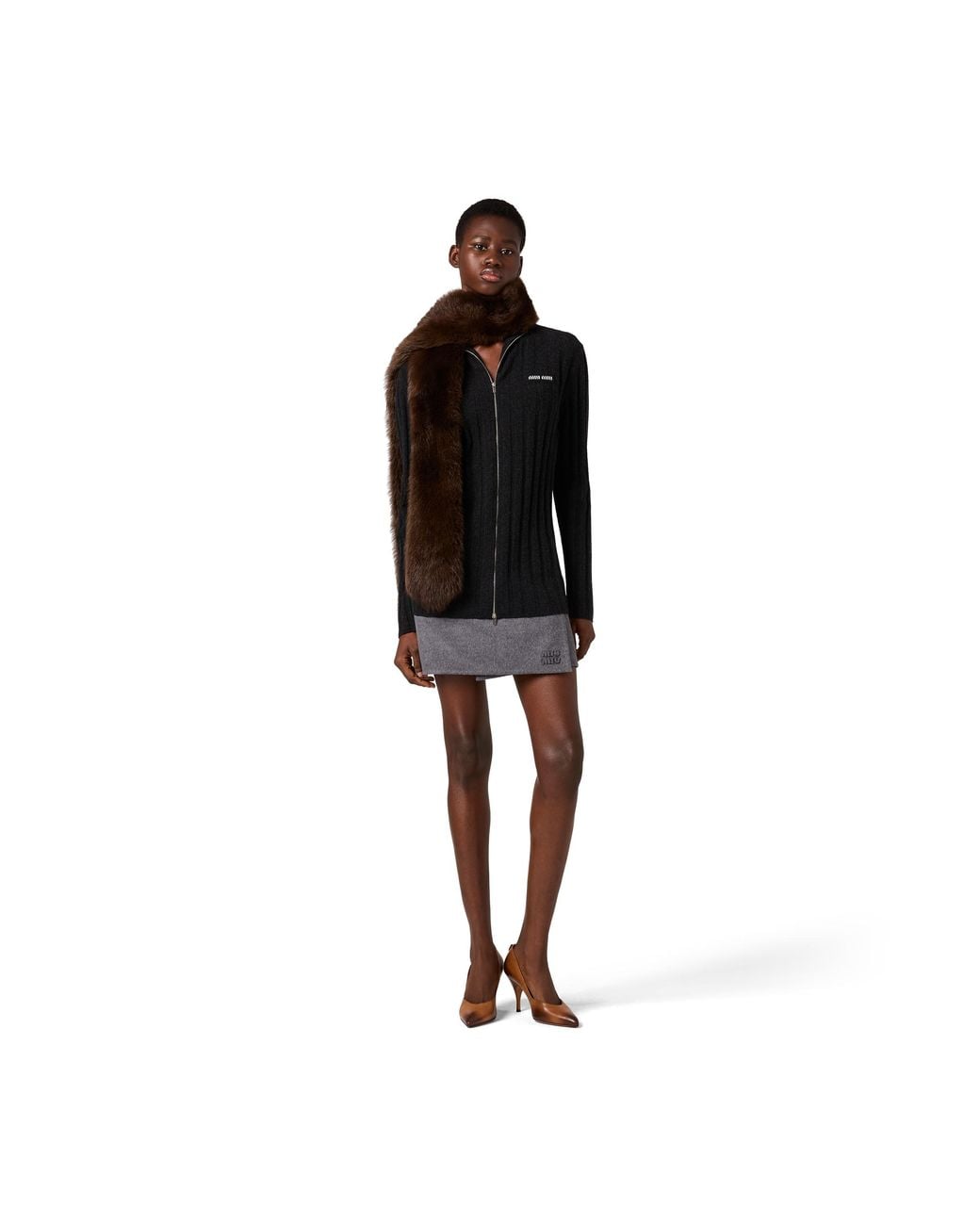 Miu Miu Black Wool And Cashmere Cardigan