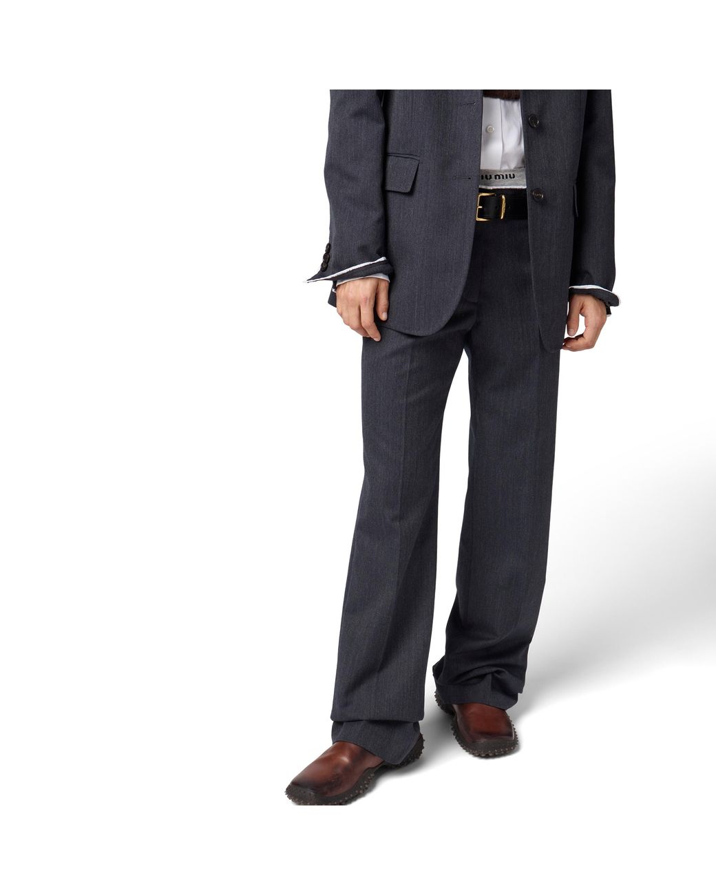Miu Miu Gray Twill Pants