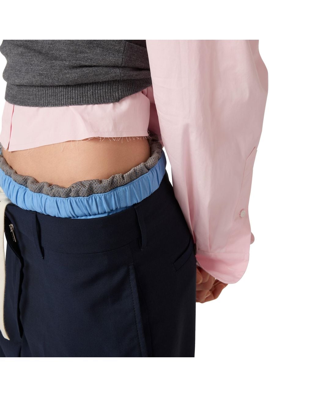 Miu Miu Blue Superfine Wool Pants
