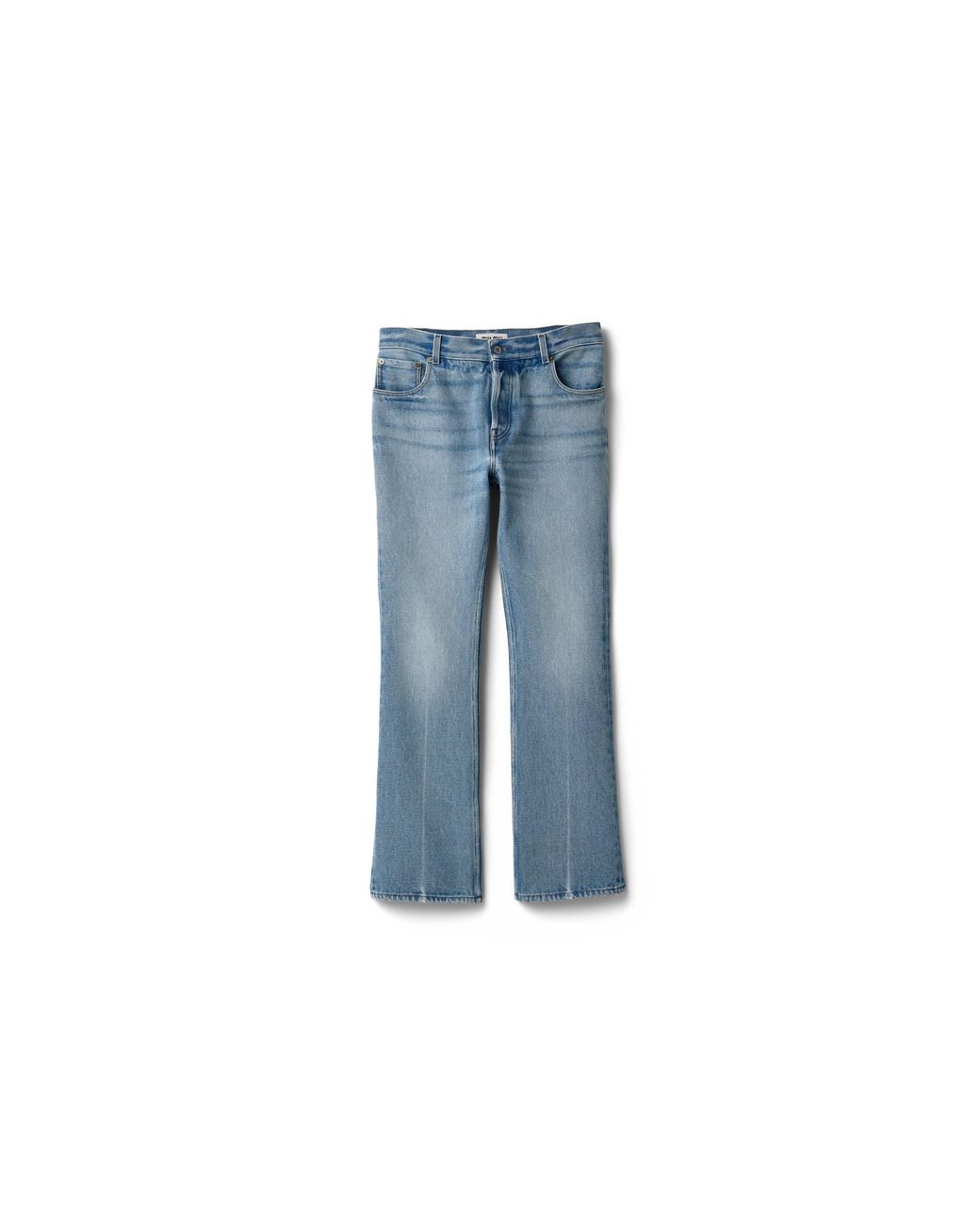 Miu Miu Blue Five-Pocket Washed Denim Jeans
