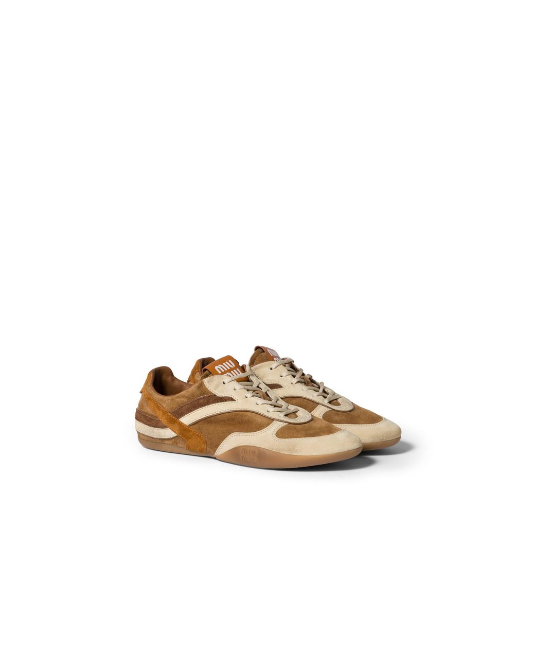 Miu Miu Brown Gymnasium Suede Sneakers