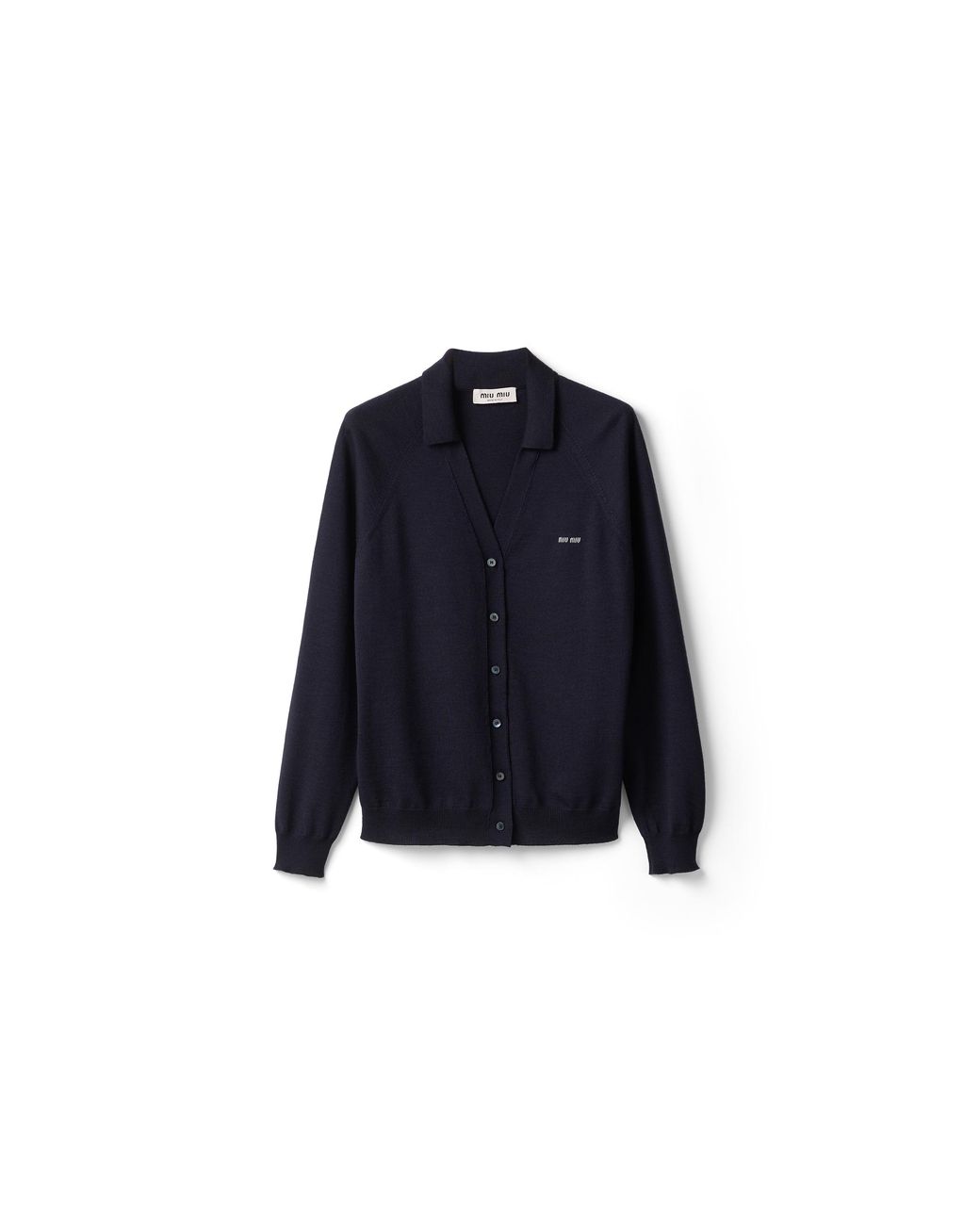 Miu Miu Blue Wool Cardigan