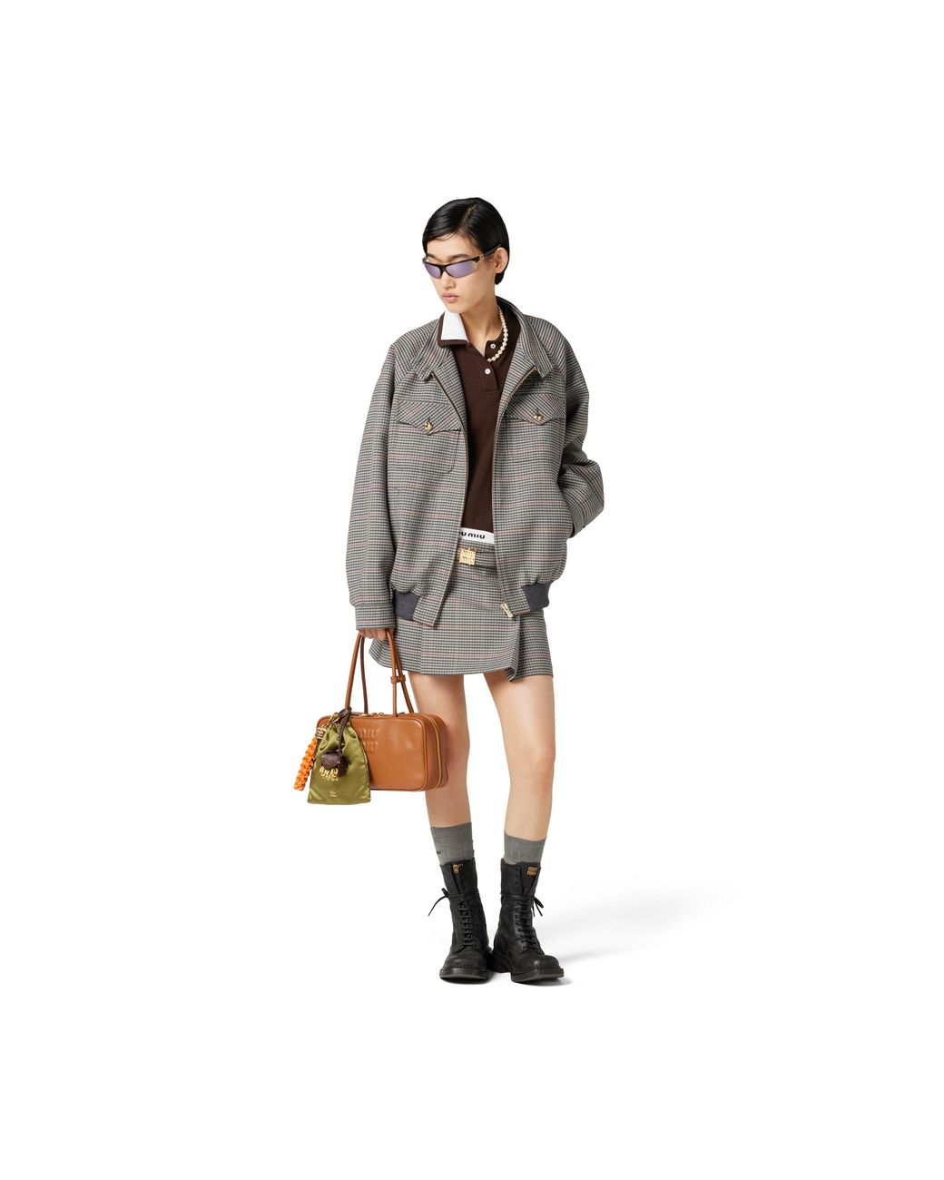 Miu Miu Brown Beau Leather Top-Handle Bag